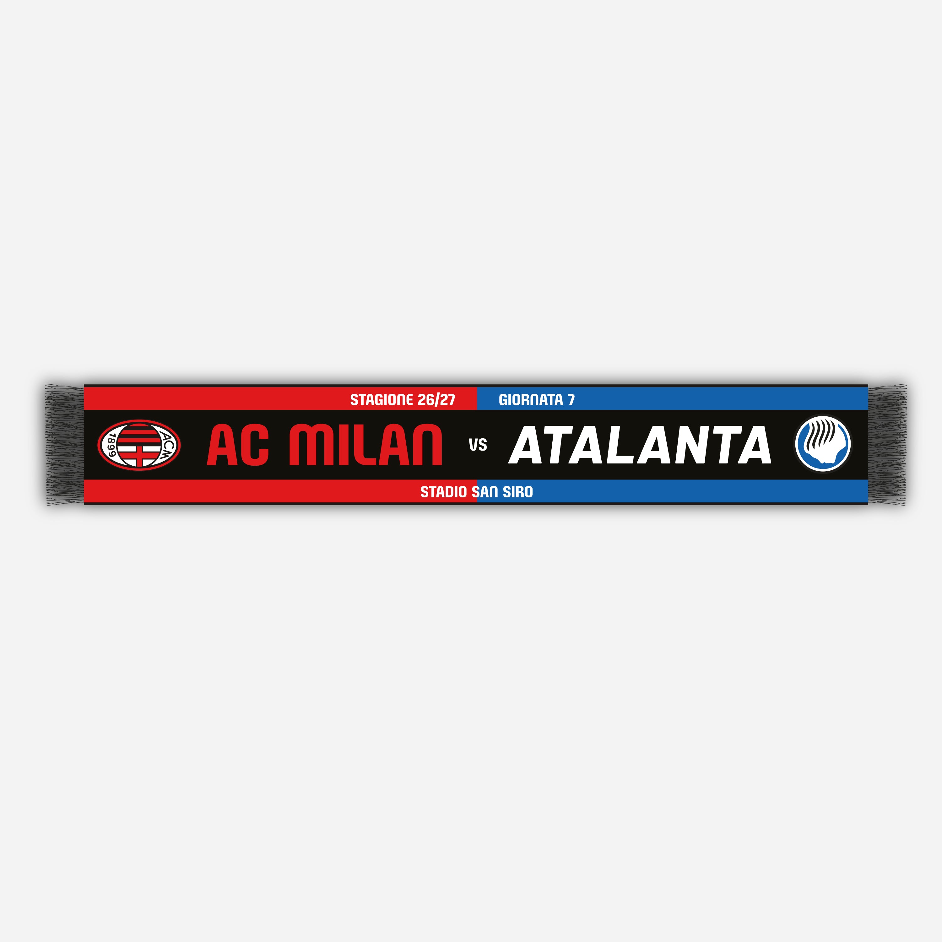 AC Milan Atalanta sciarpa matchday taglia unica