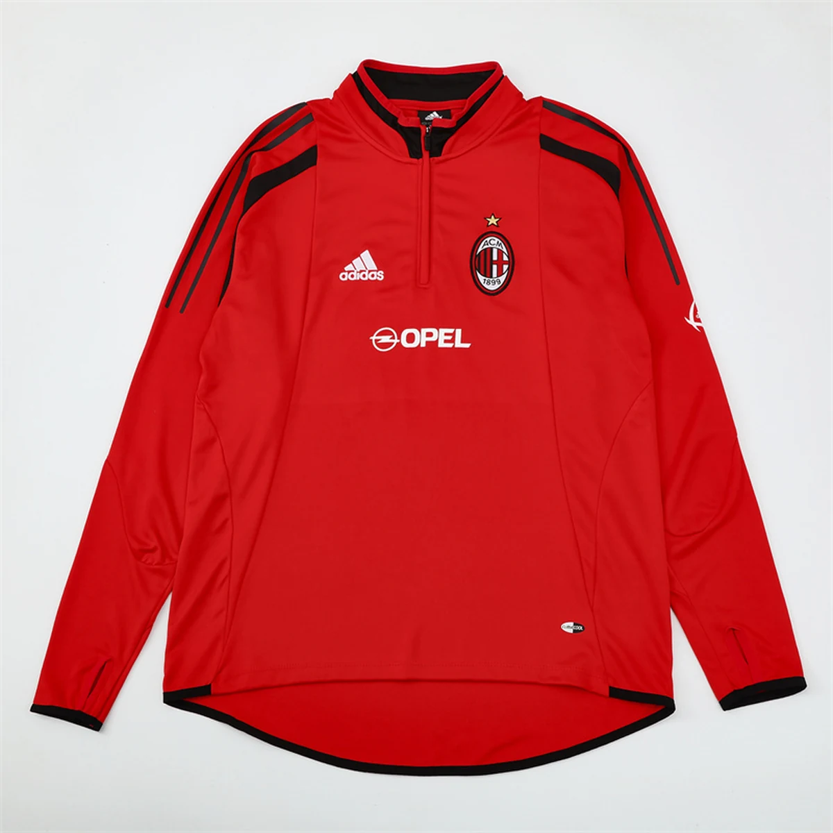 Tifoso Store Felpe Milan 2004/05 felpa rossa mezza zip