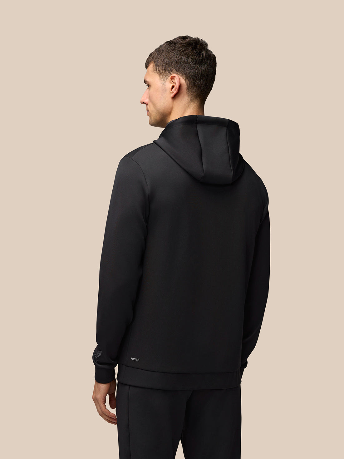 Twente Castore Flex hoodie nero felpa cappuccio uomo