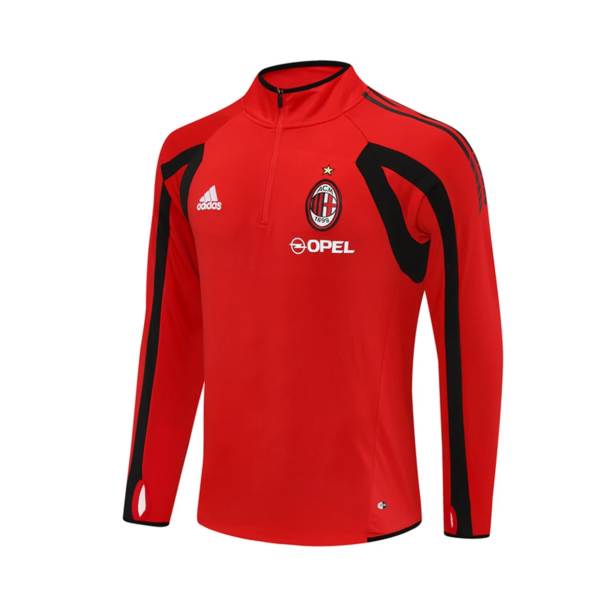 Tifoso Store Felpa Milan 2005/06 Rossa Mezza Zip maglia felpa