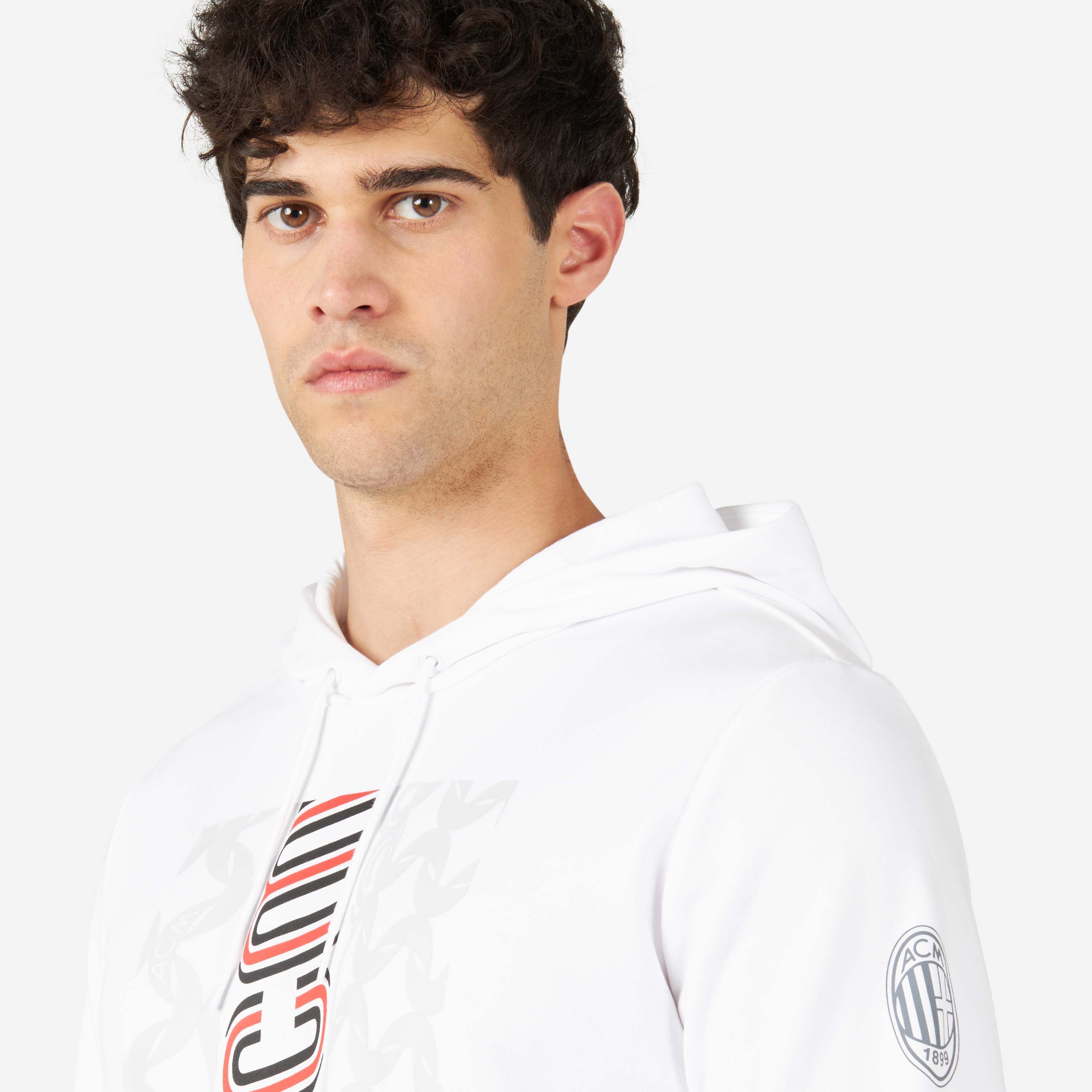 AC Milan FtblCore Felpa con Cappuccio Uomo Cotone