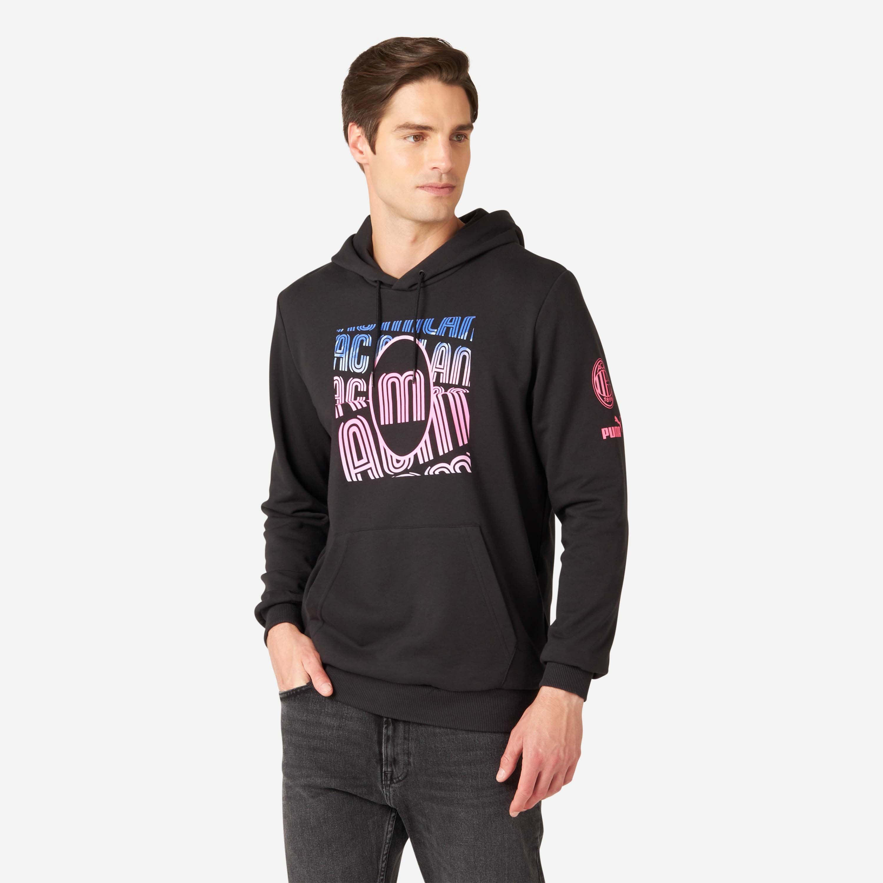 AC Milan FtblCore felpa con cappuccio uomo stampa