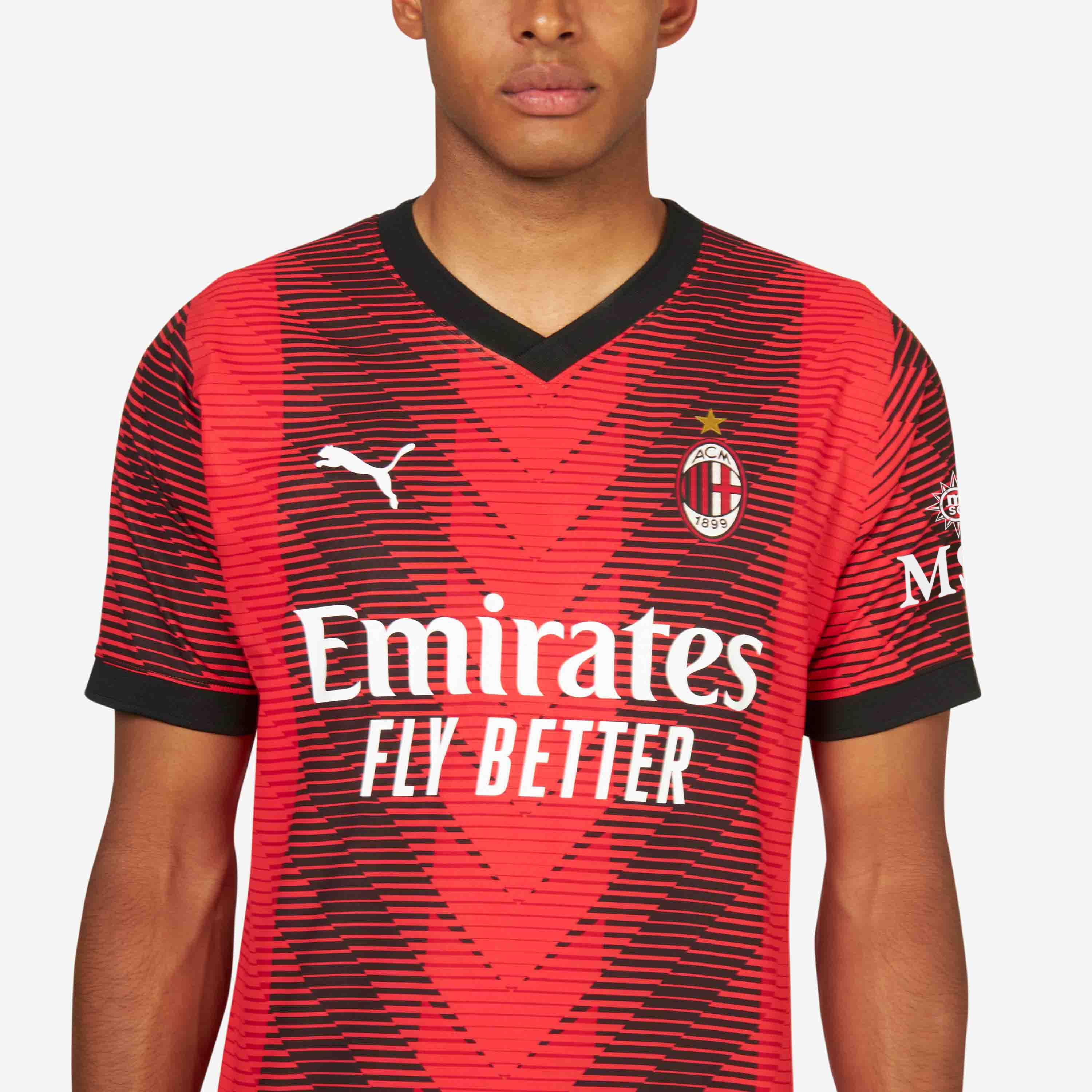 AC Milan Home Authentic 2023/24 maglia rossa nera