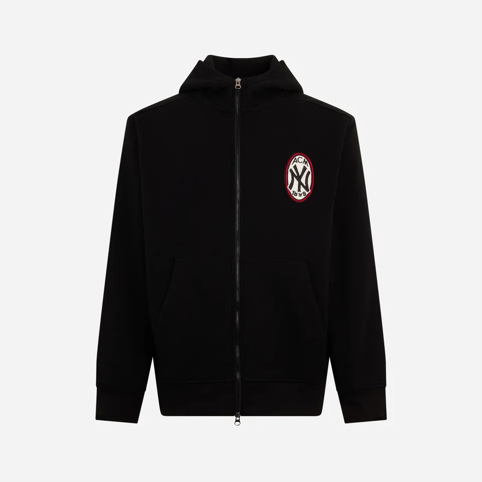 AC Milan x NY Yankees felpa zip cappuccio cotone