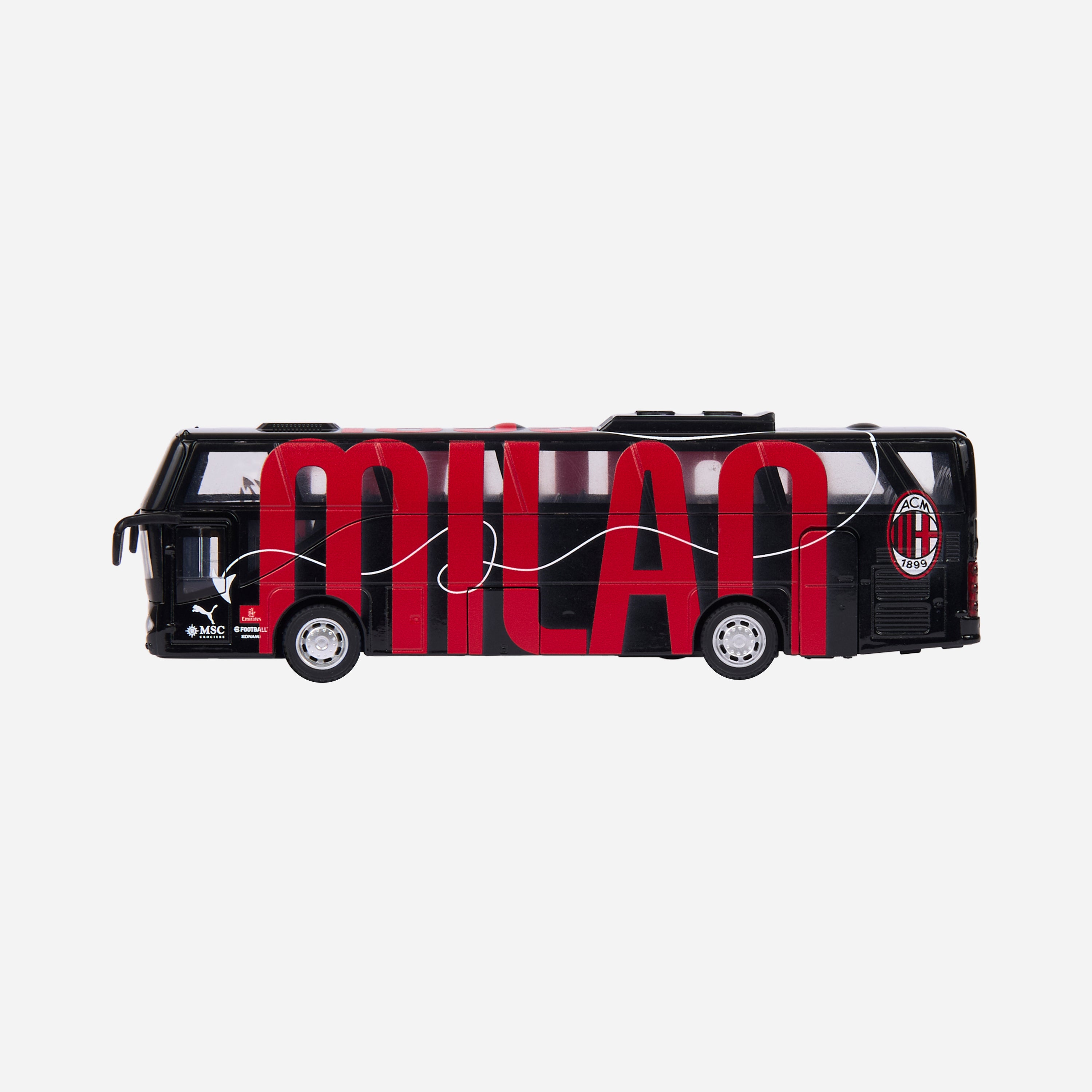 AC Milan Toy Bus pullman giocattolo nero rosso taglia unica