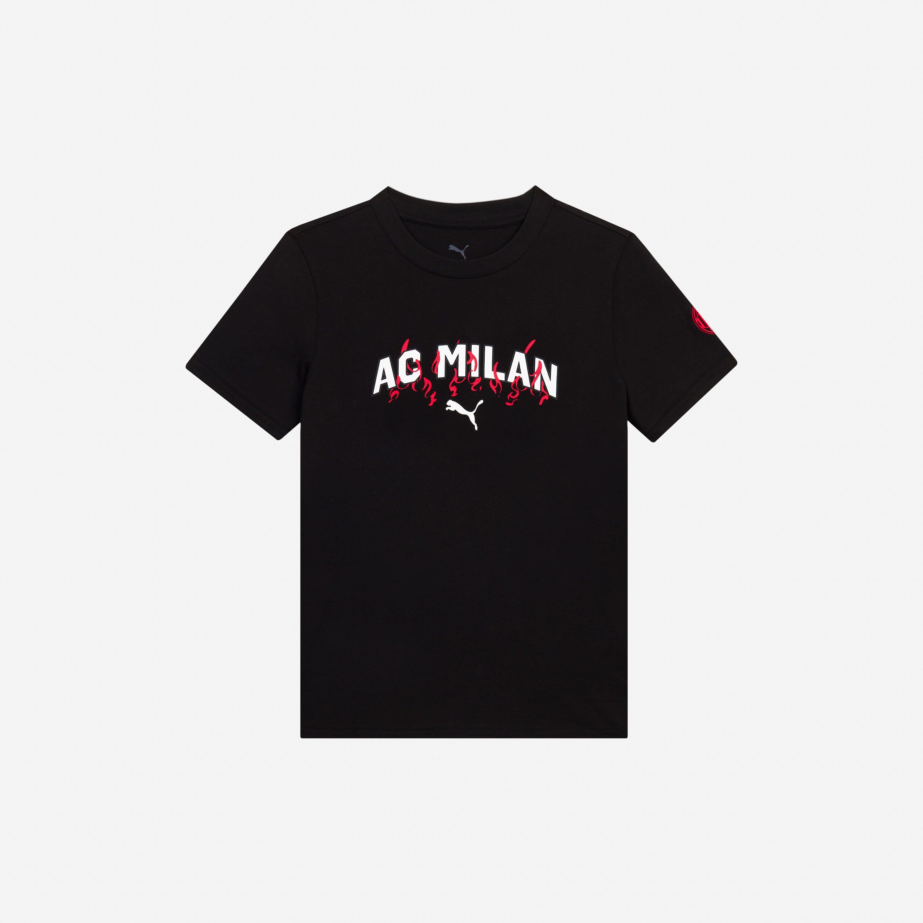 AC Milan Culture t-shirt bimbo nera cotone 6-16 anni