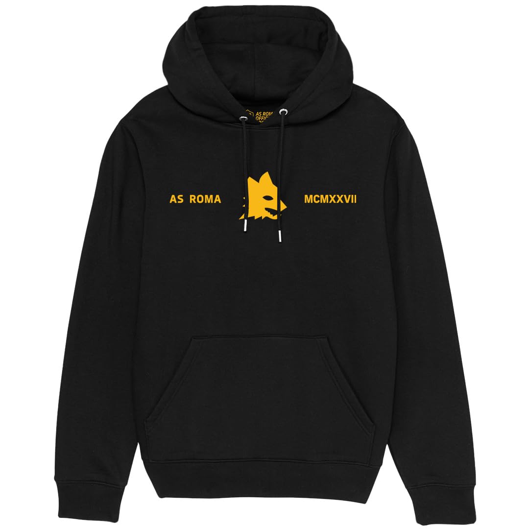 AS Roma MCMXXVII Hoodie felpa bambino nero 9-11 anni