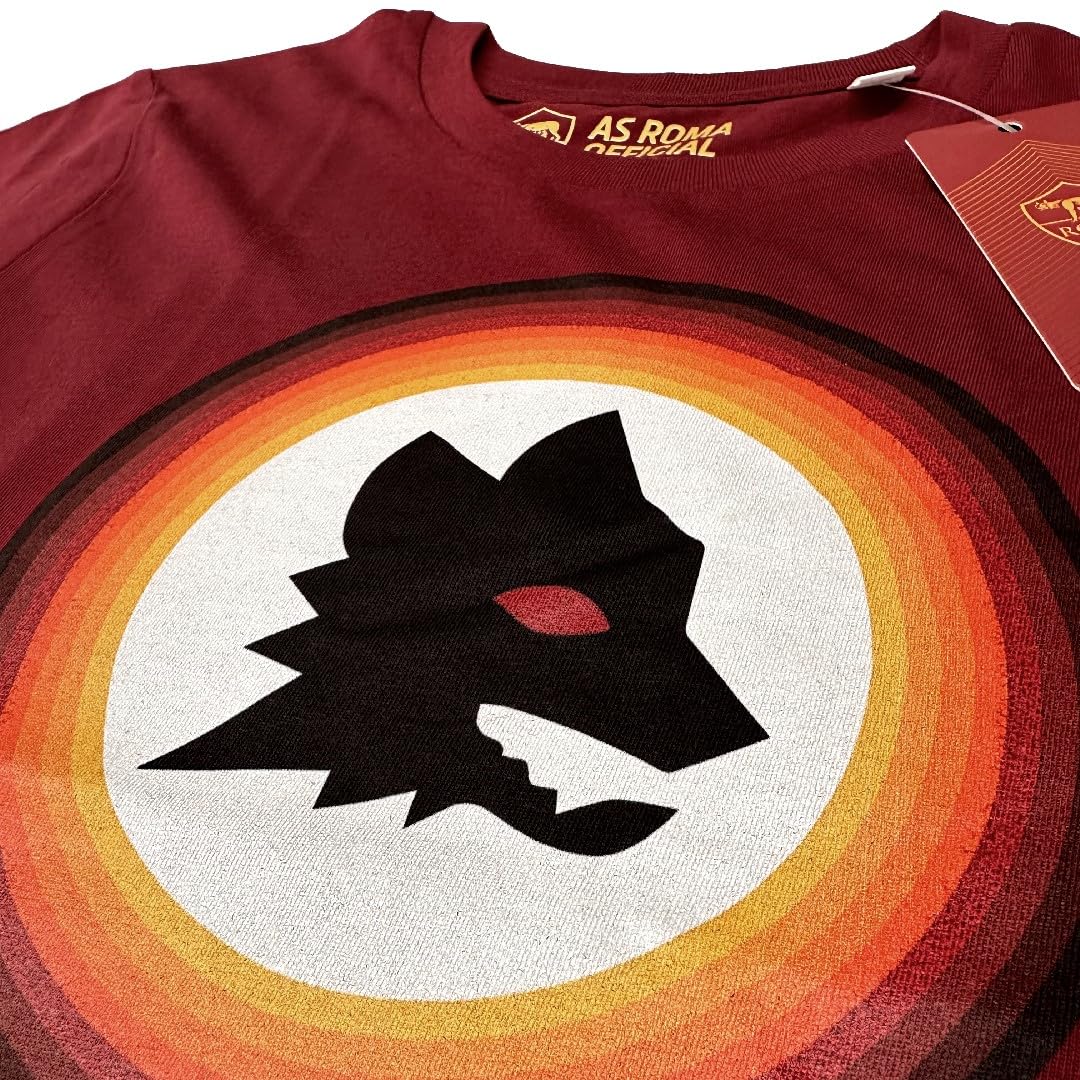 Roma Fanshop Lupetto Stampato t-shirt maglia giallorossa