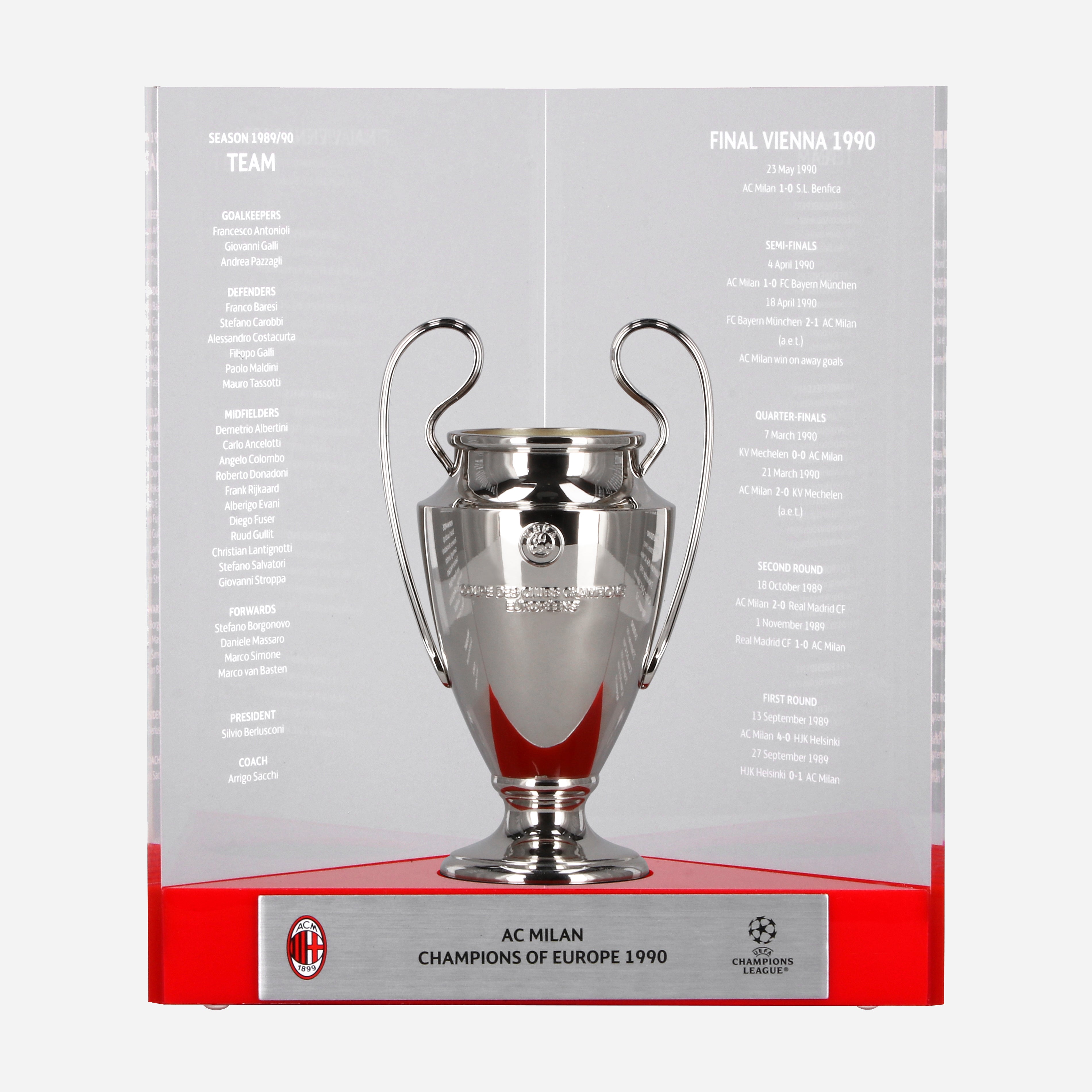 AC Milan Le Livre Ouvert cimelio 1990 150 mm taglia unica