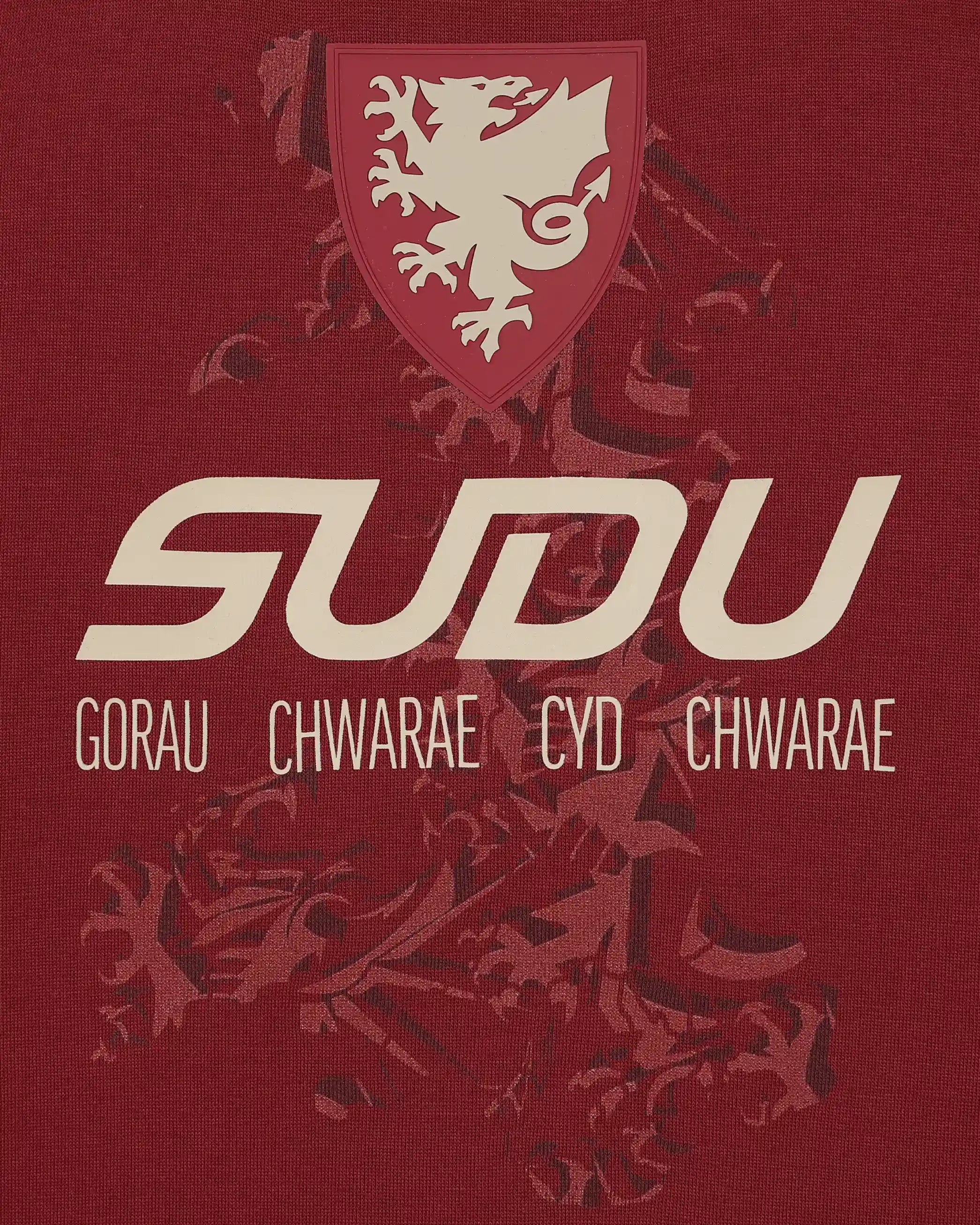 Wales SUDU 2026-28 Players felpa viaggio junior bordeaux
