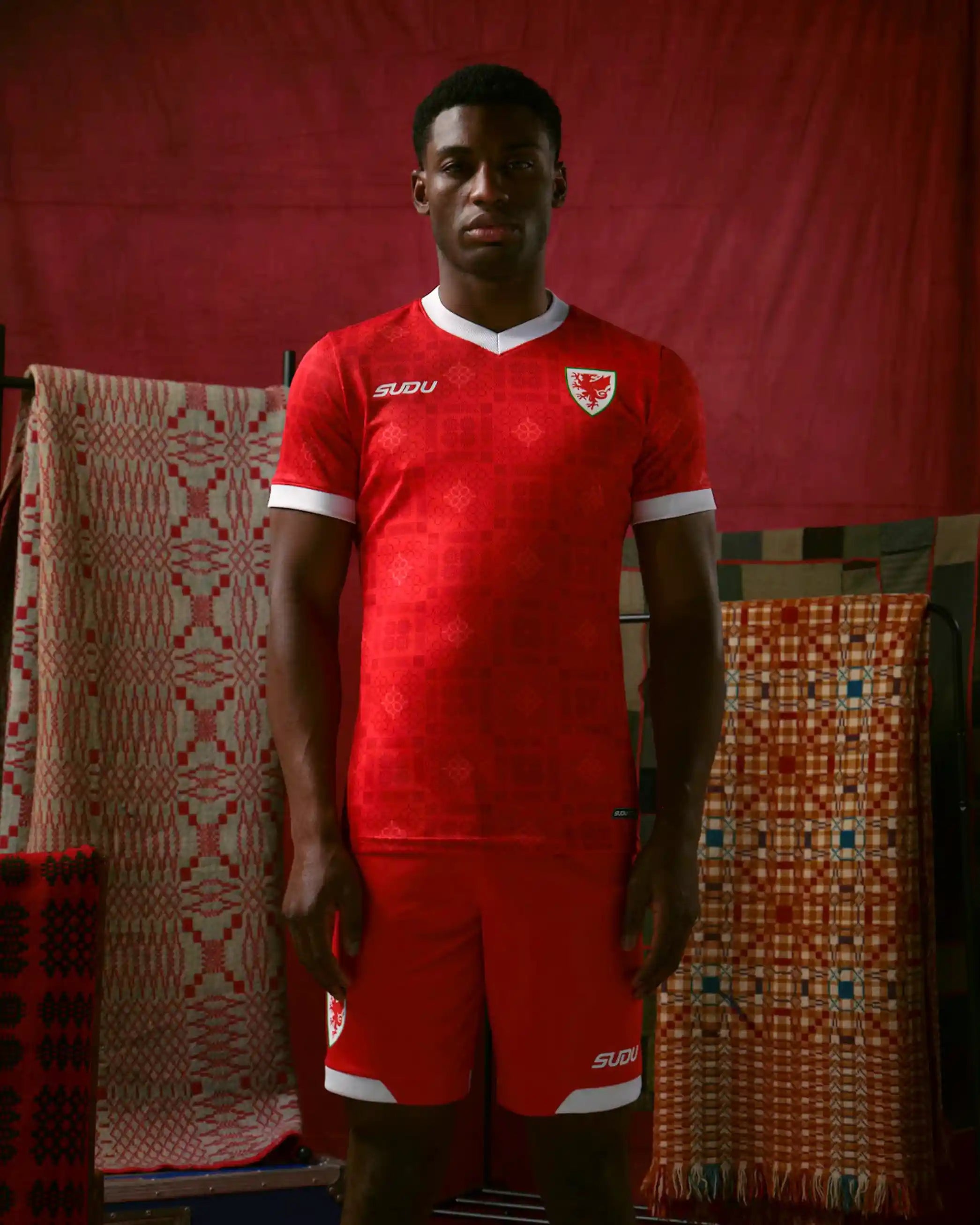 Wales SUDU Home Kit 2026-28 maglia gara pro uomo rossa