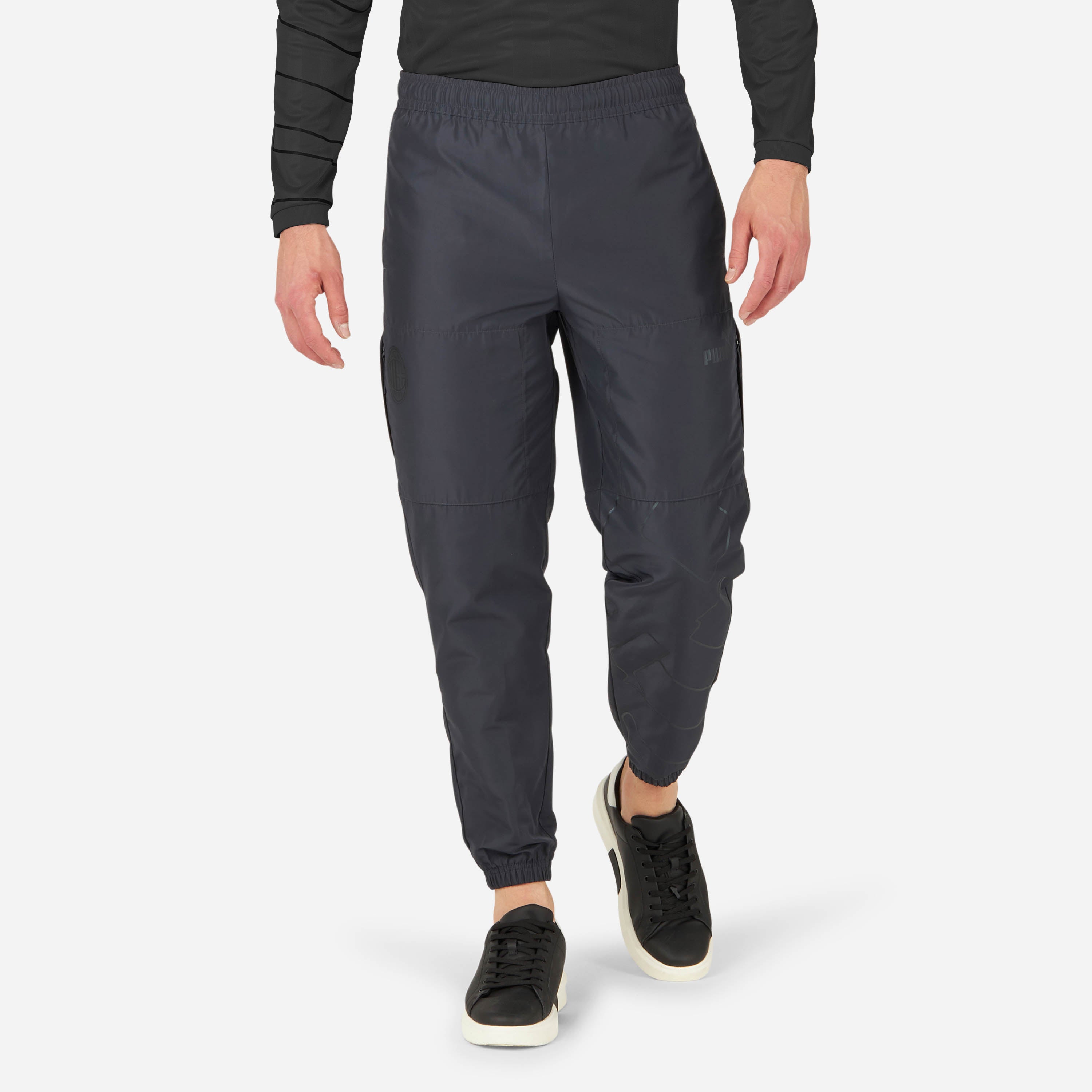 AC Milan Statement Pantaloni Calcio Puma Neri Zip S-XL
