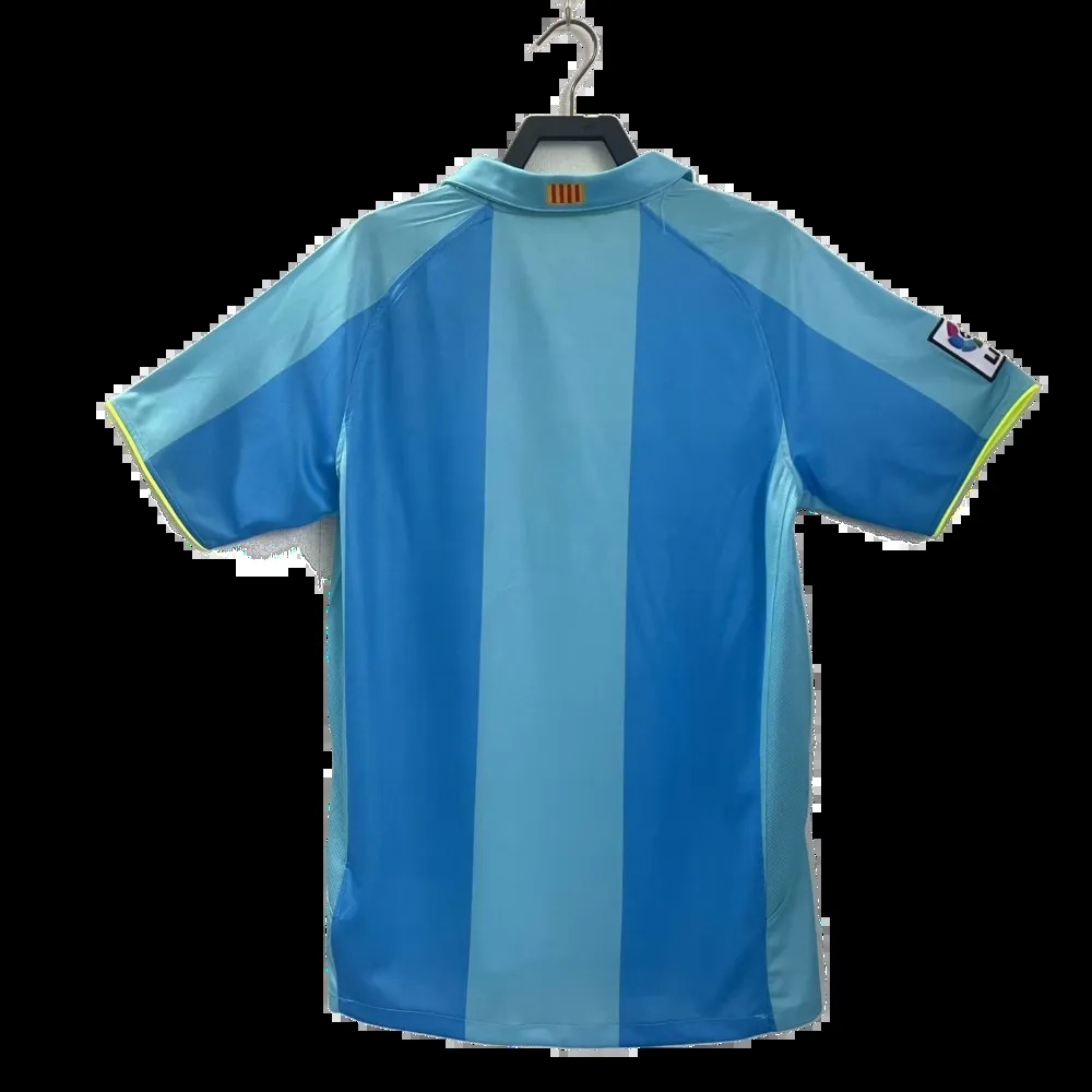 Tifoso Store Barcellona 2007/08 maglia calcio away celeste retro