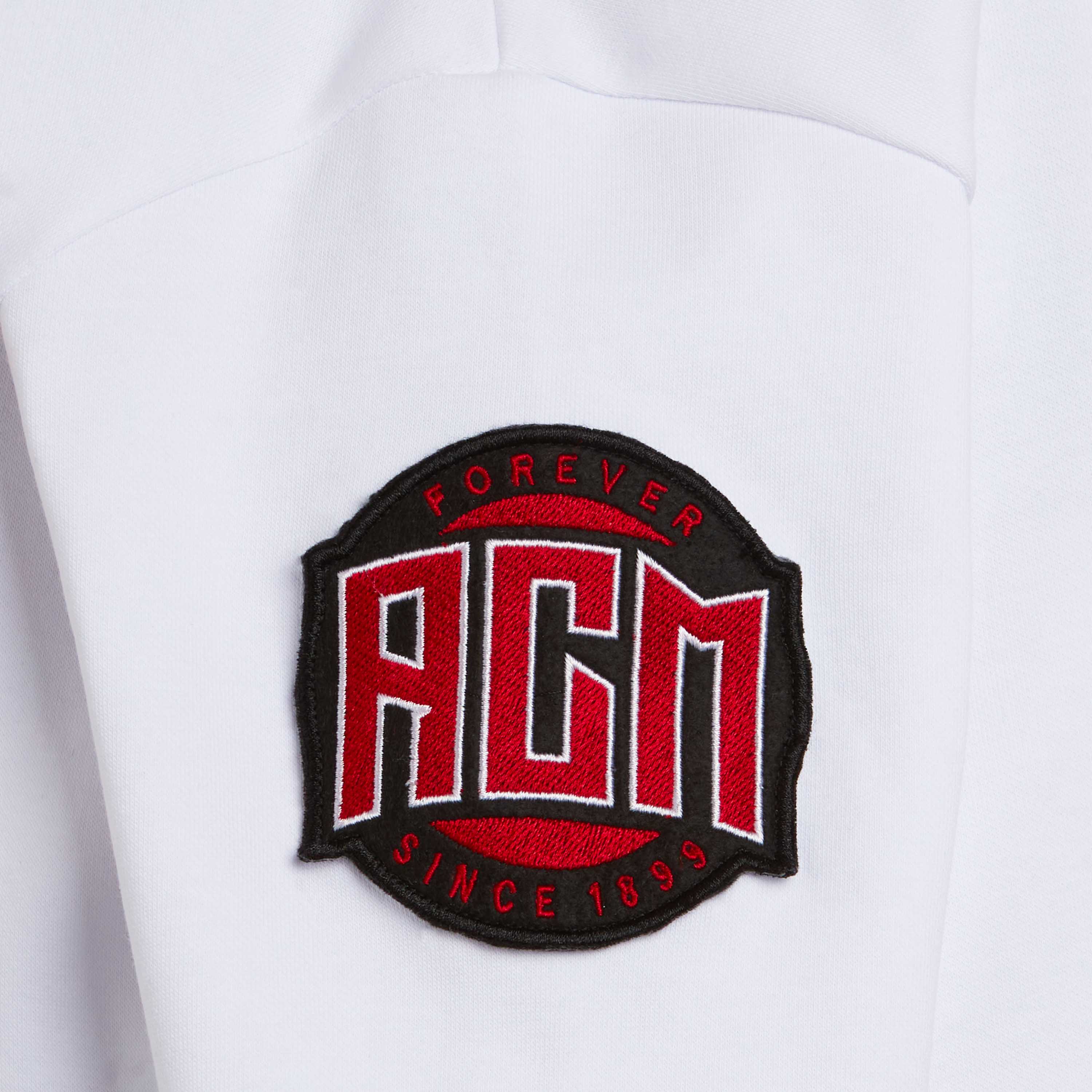 AC Milan Forever Milan felpa bambino bianca cappuccio