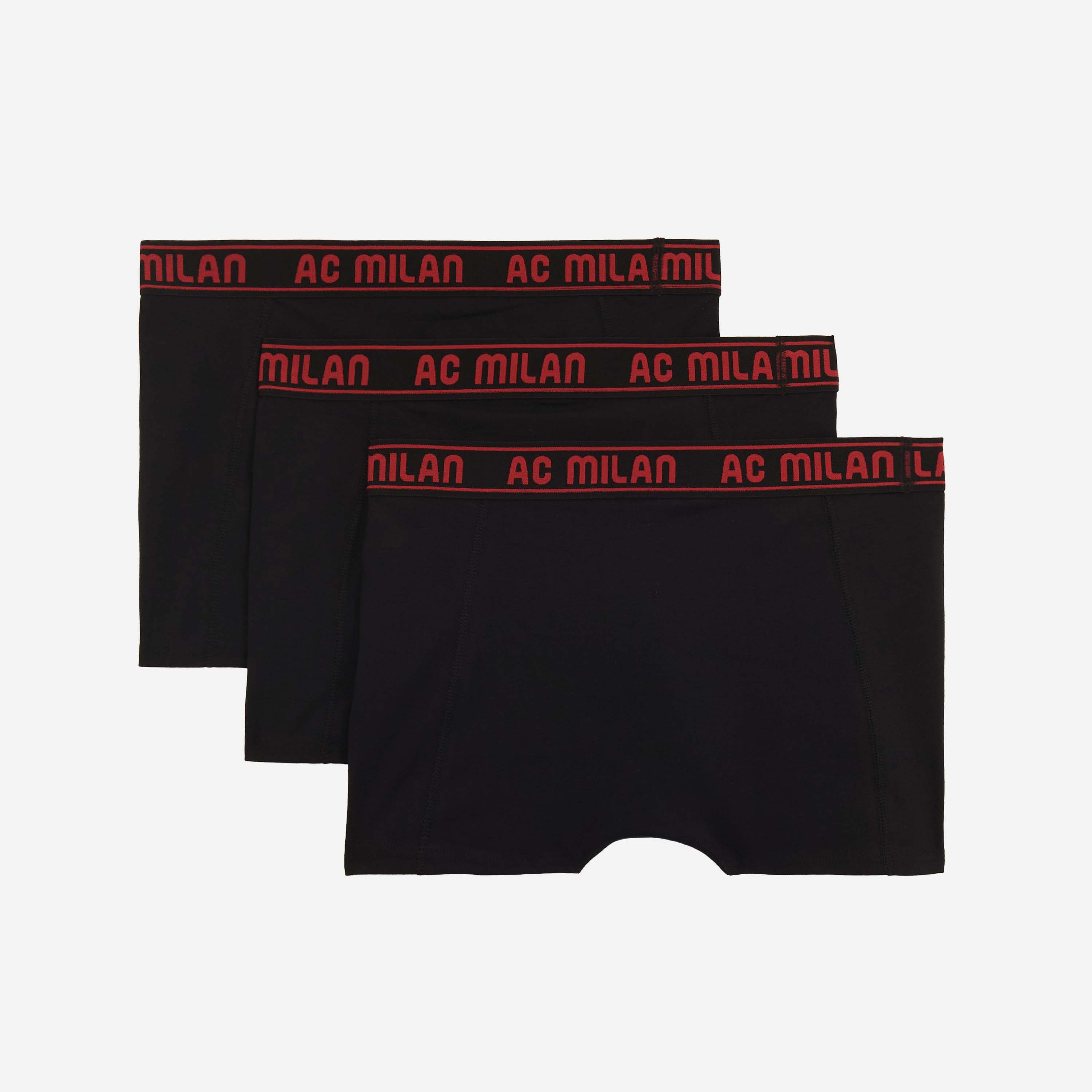 AC Milan Accessori set 3 boxer uomo neri cotone