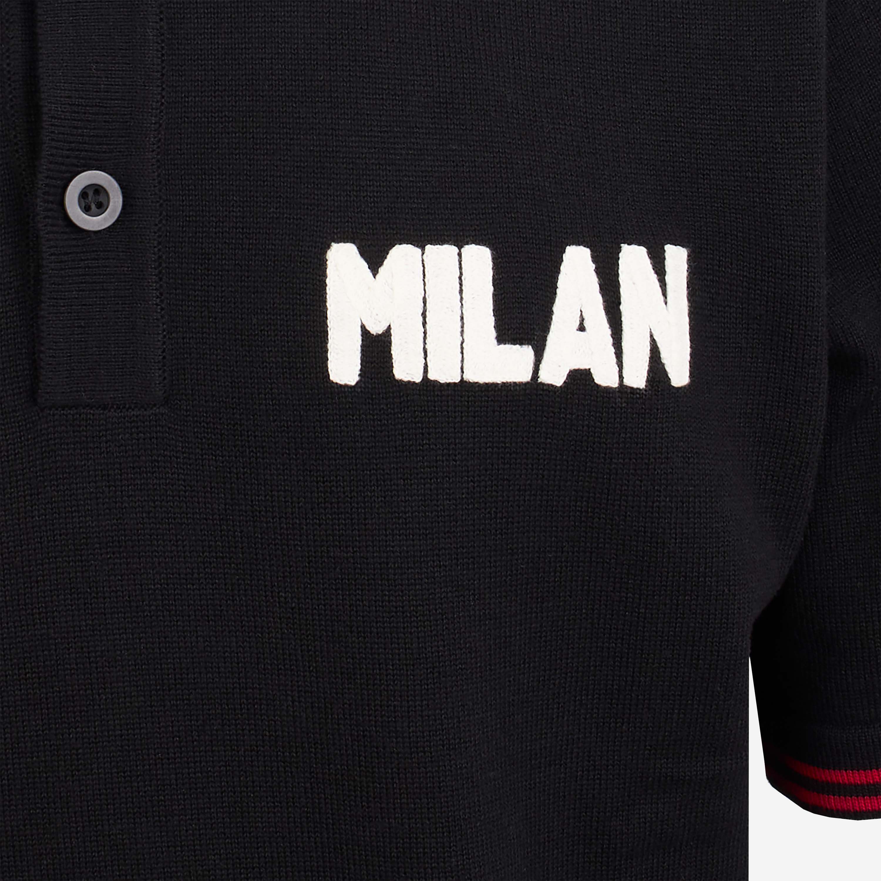 AC Milan Polo Milan polo 60s nera uomo taglia M cotone
