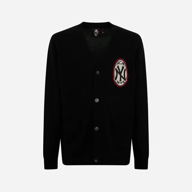 AC Milan x NY Yankees cardigan con logo unisex lana