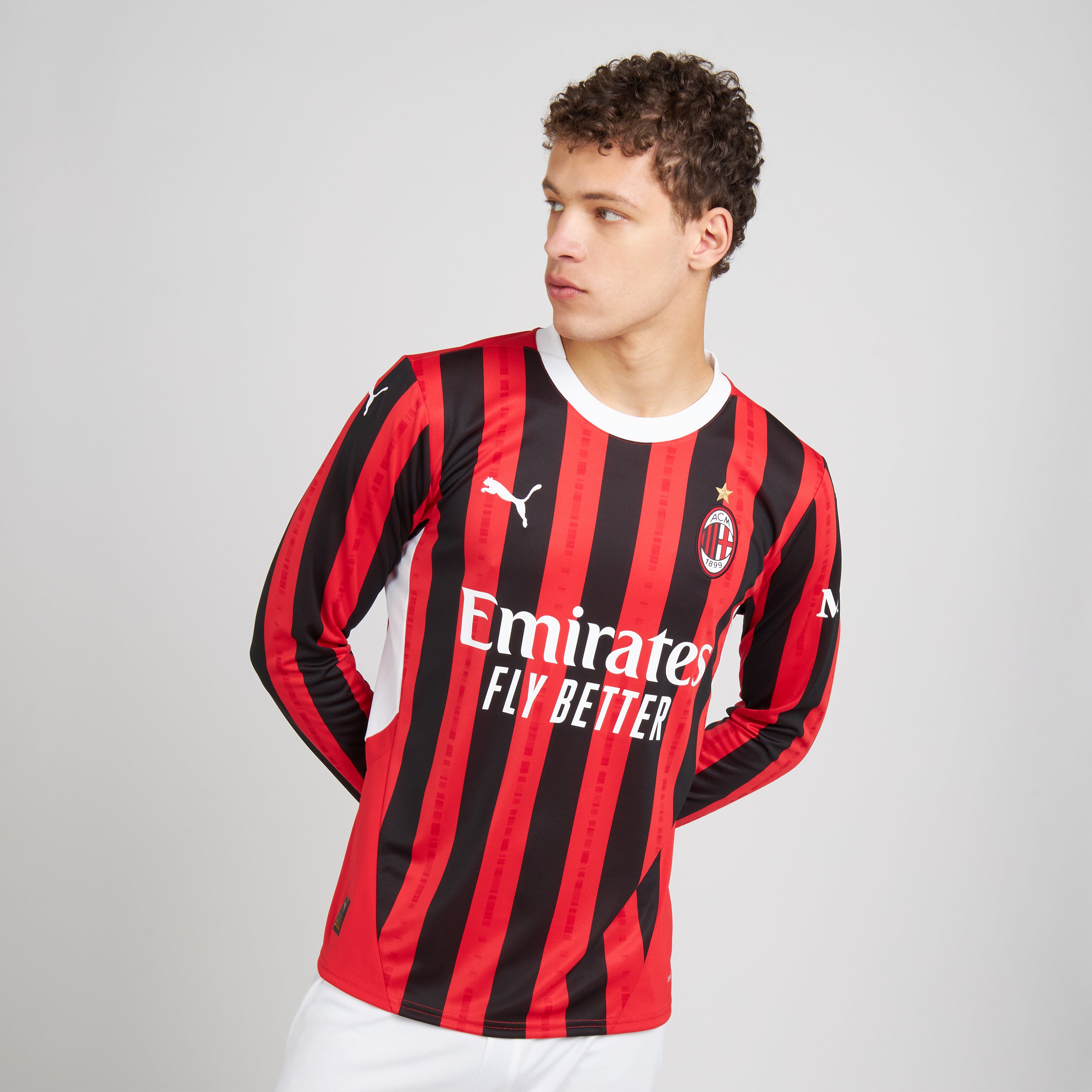 AC Milan 2024/25 Maglia Home Authentic Manica Lunga Uomo