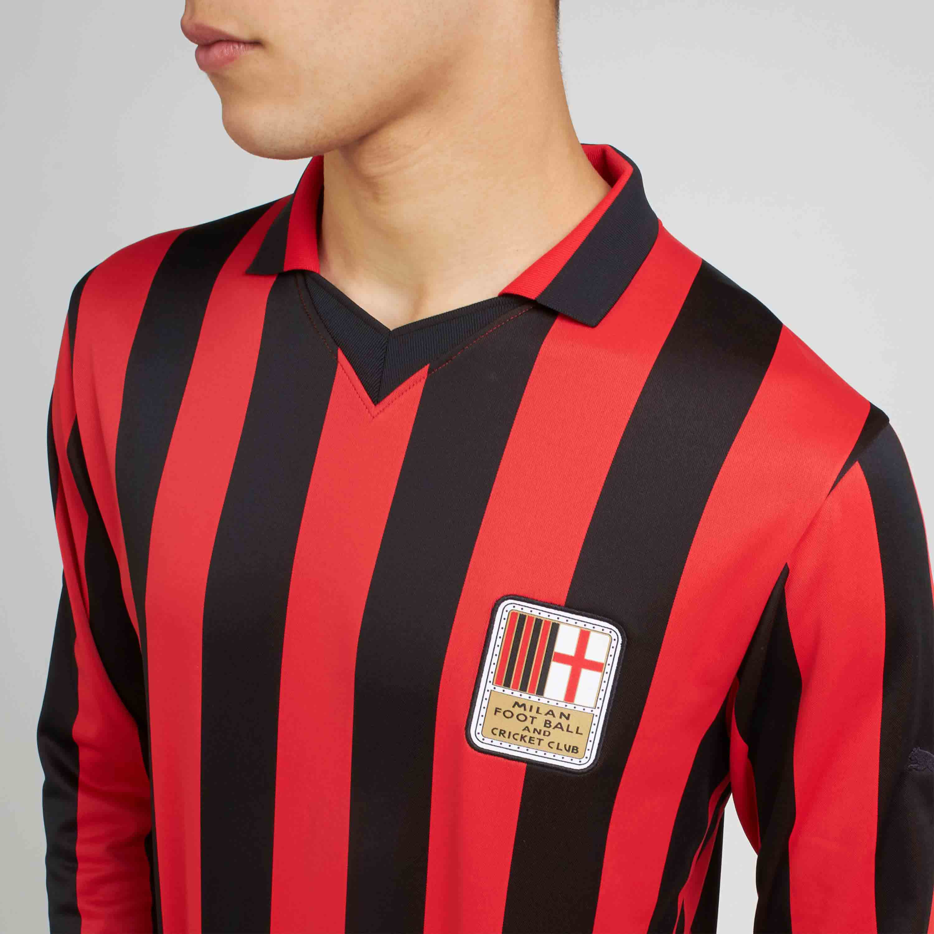 AC Milan Authentic 125° maglia retro uomo manica lunga slim