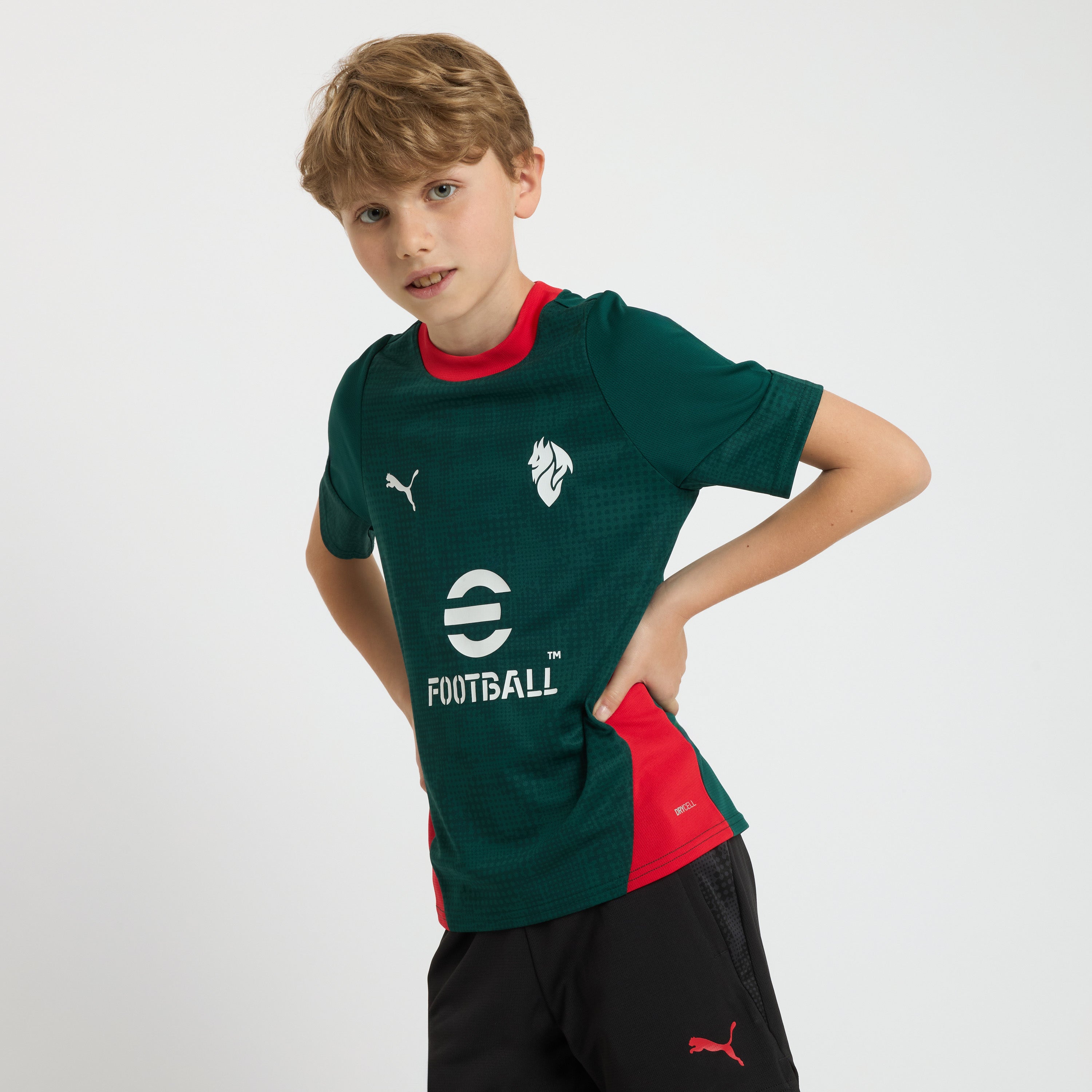 Milan Training 2025/26 maglia verde bambino Drycell