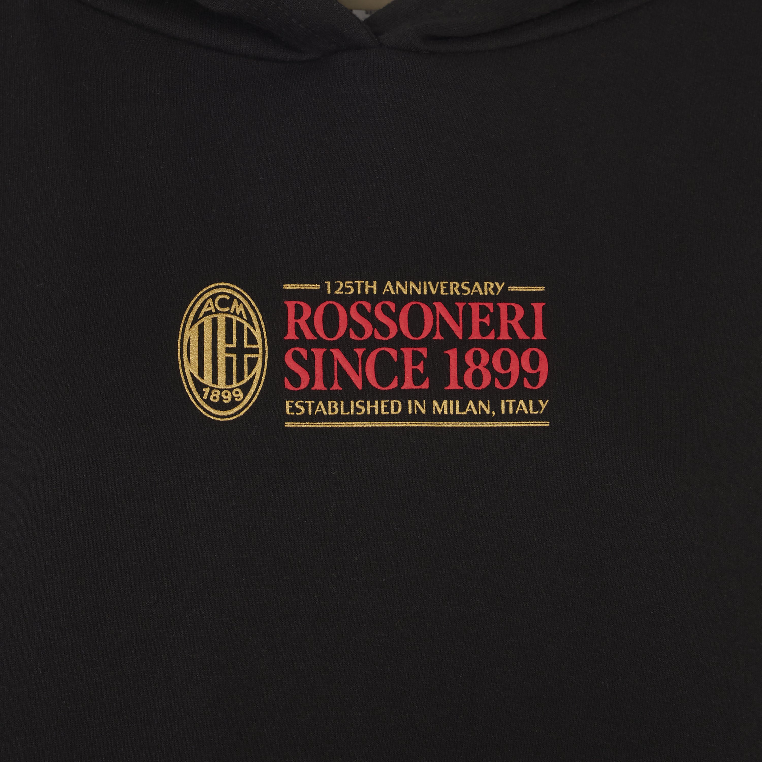 AC Milan Felpe Giacche Milan Rossoneri 1899 felpa crop donna nera