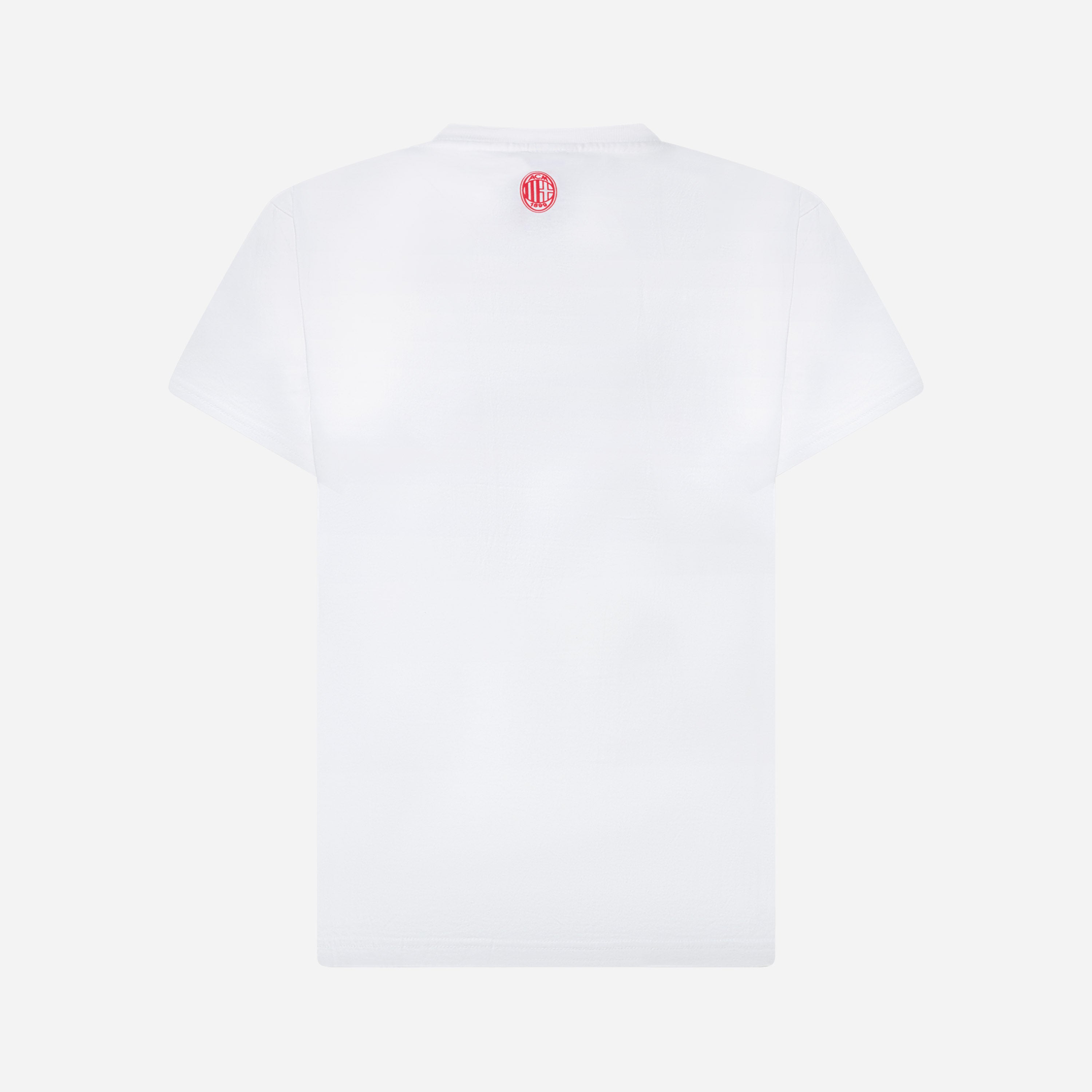 AC Milan College T-Shirt Bianca M Cotone Manica Corta