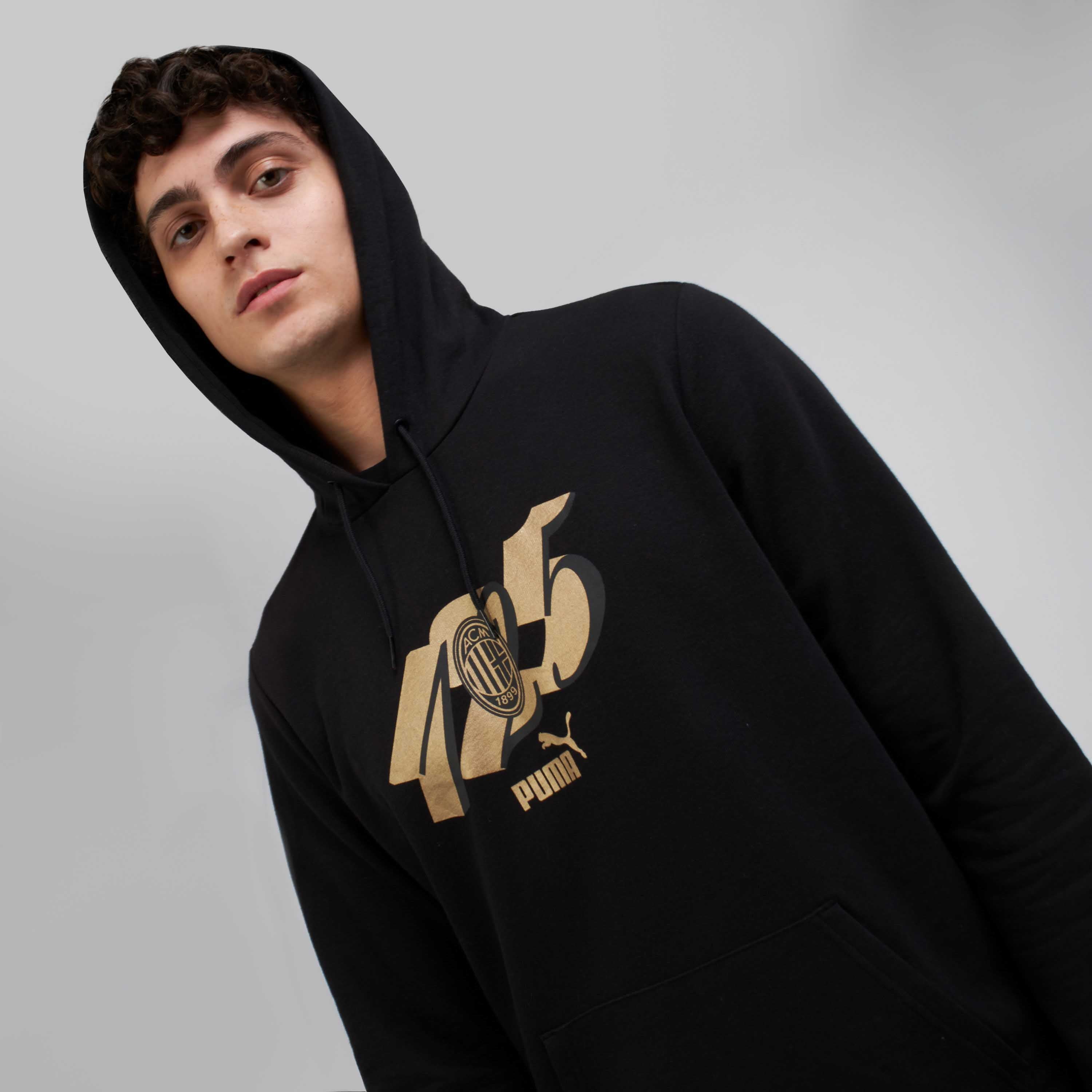 AC Milan 125 Anniversary Culture felpa uomo nera oro