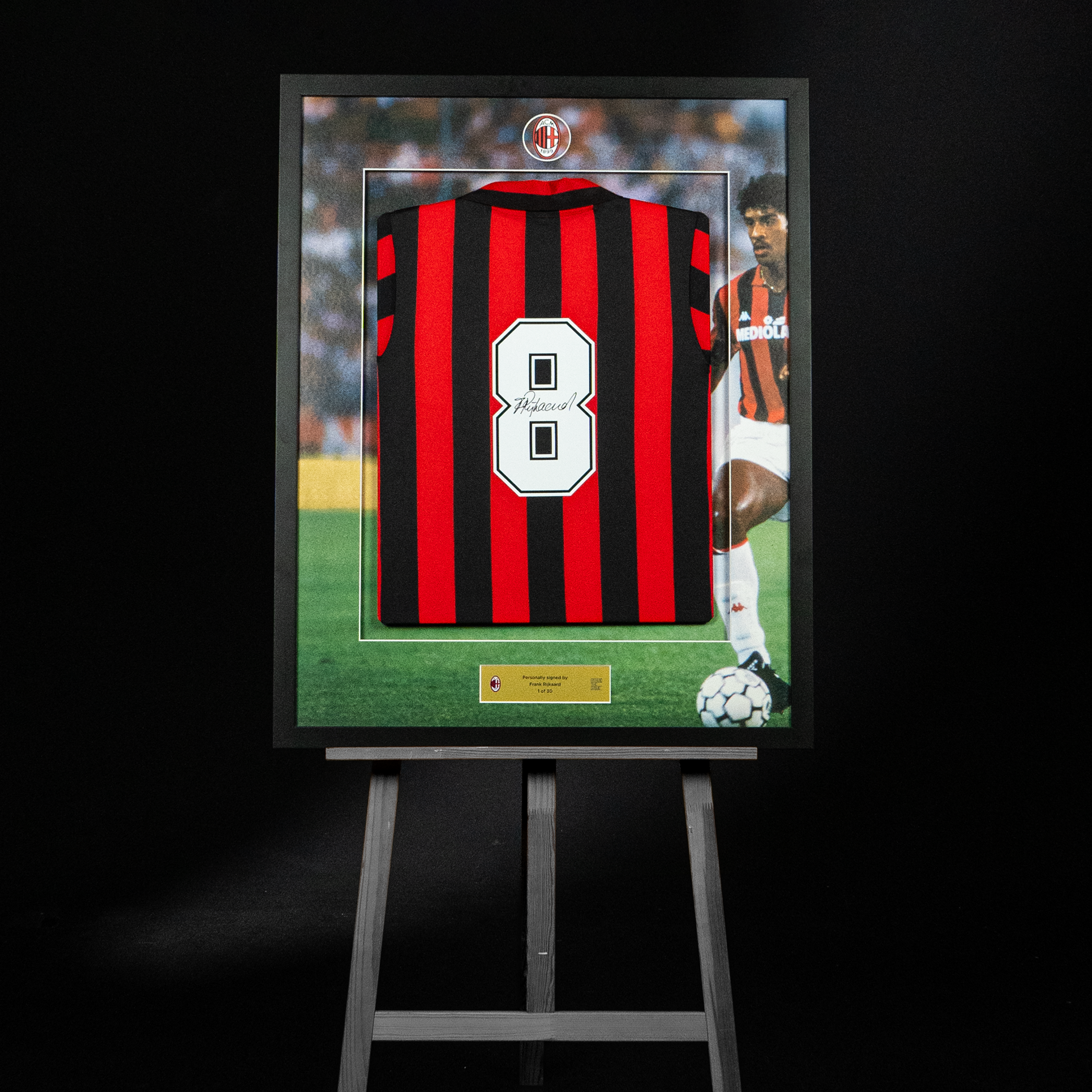 AC Milan Rijkaard maglia firmata incorniciata 1988/89