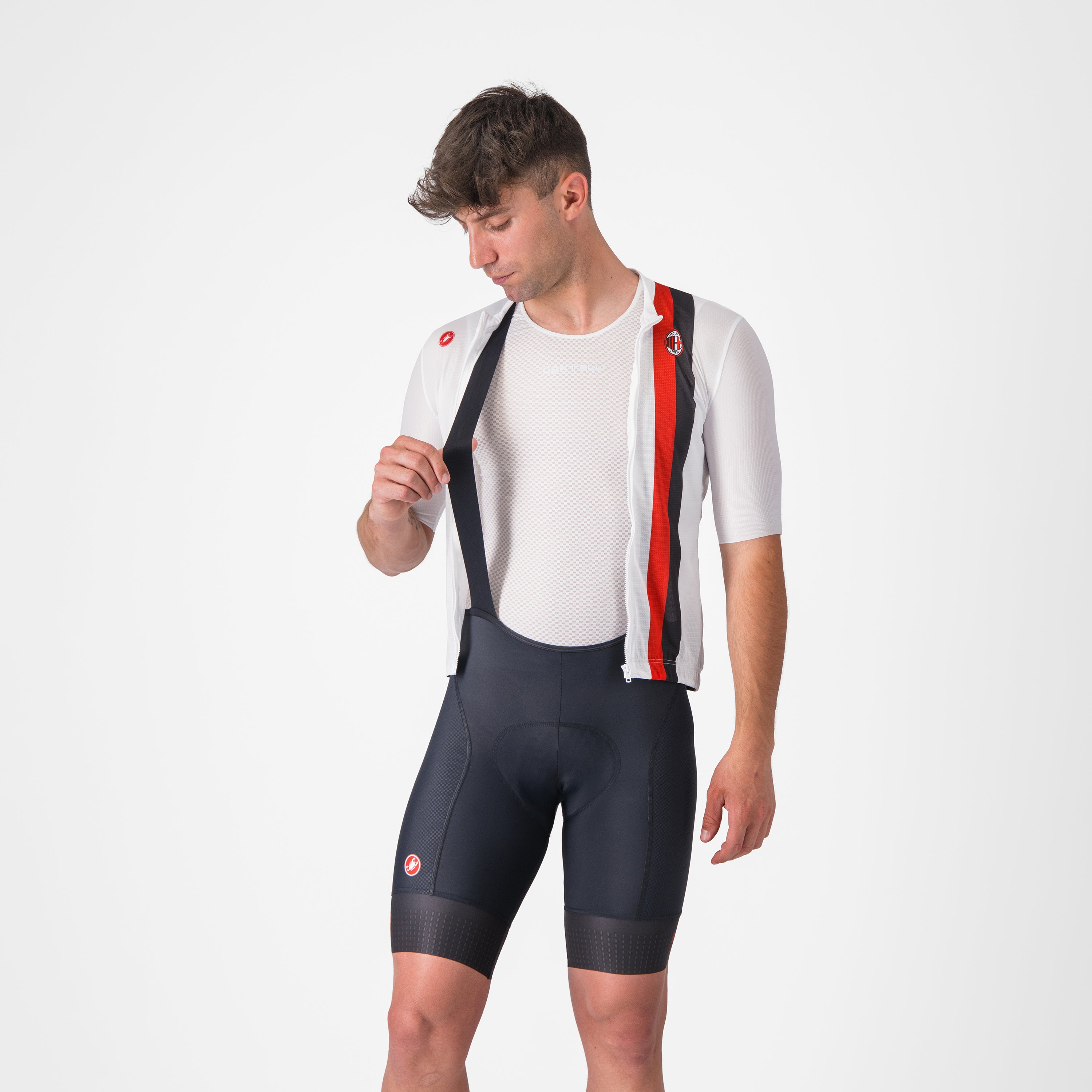 Castelli x AC Milan bibshorts bici fondello KISS Air2