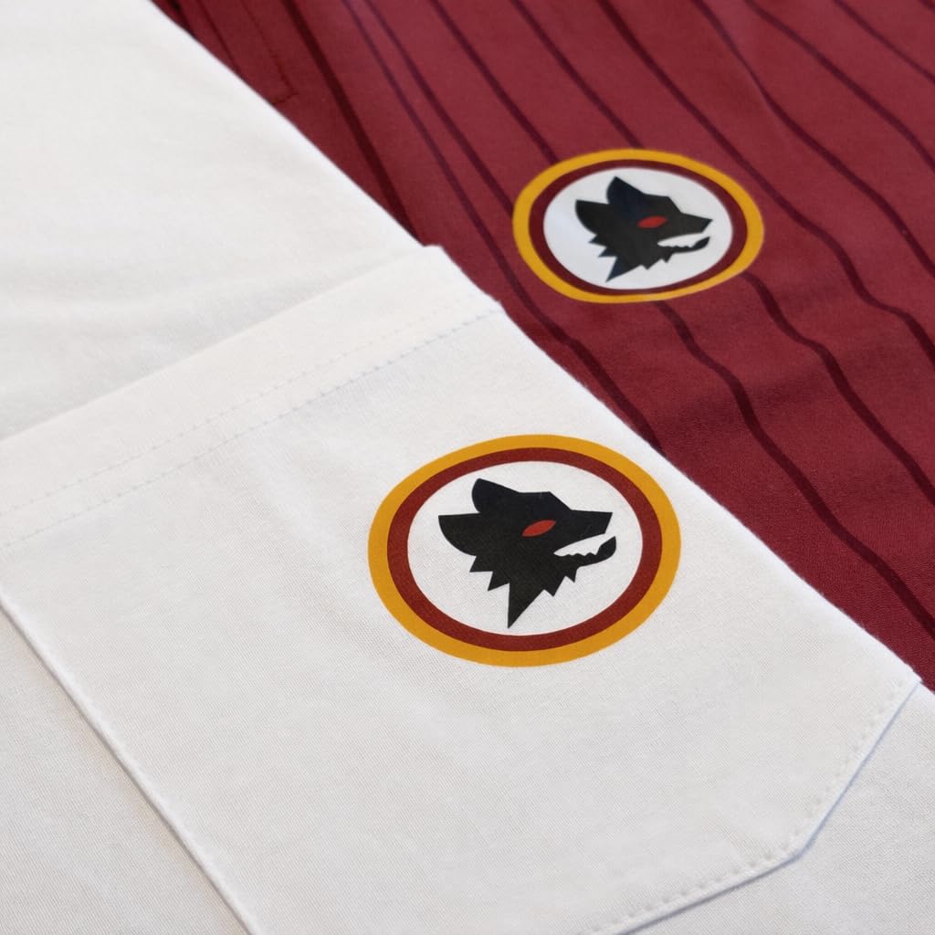 Roma Fanshop Abbigliamento pigiama uomo L lupetto cotone