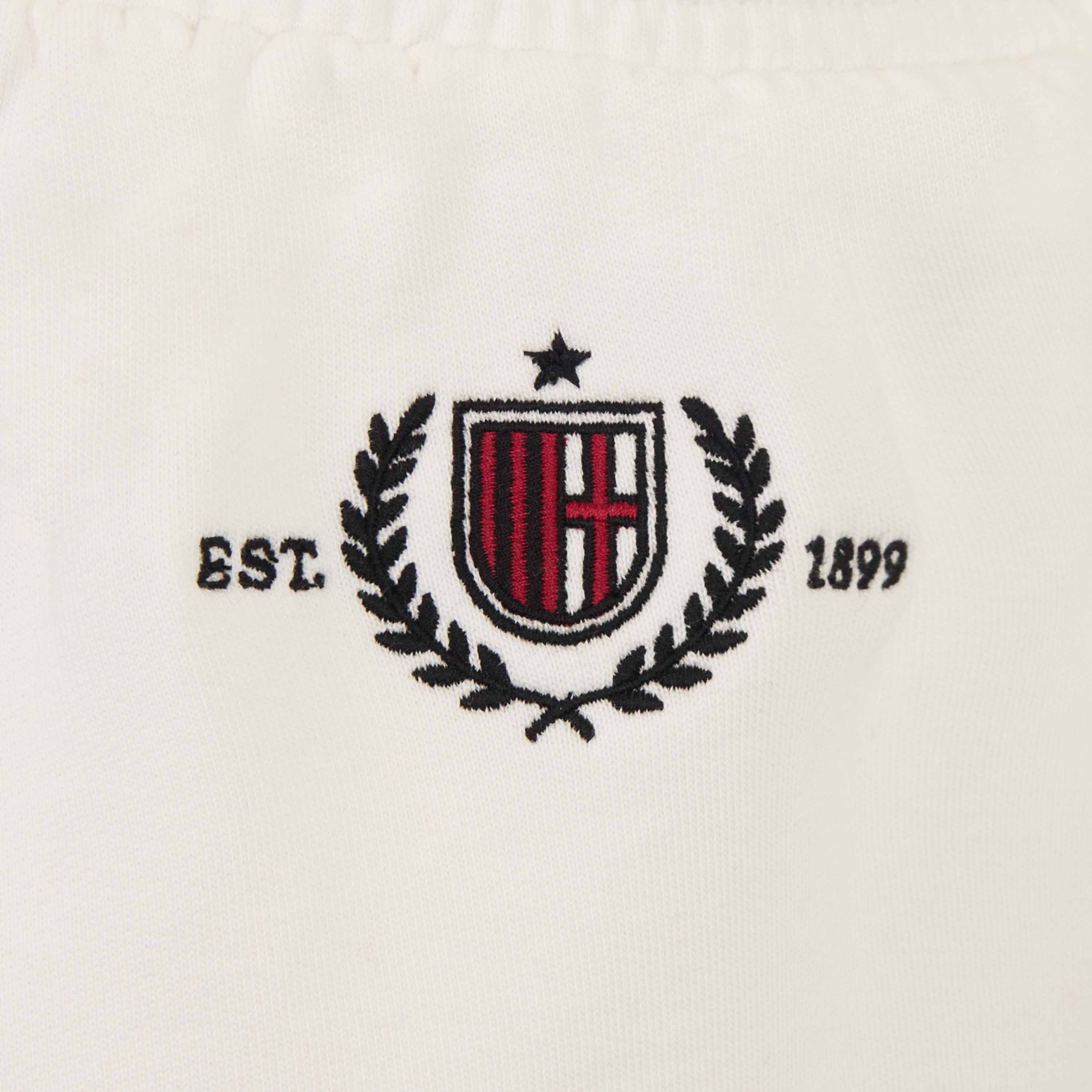 AC Milan Tute Sportive shorts donna bianchi ricamo cotone