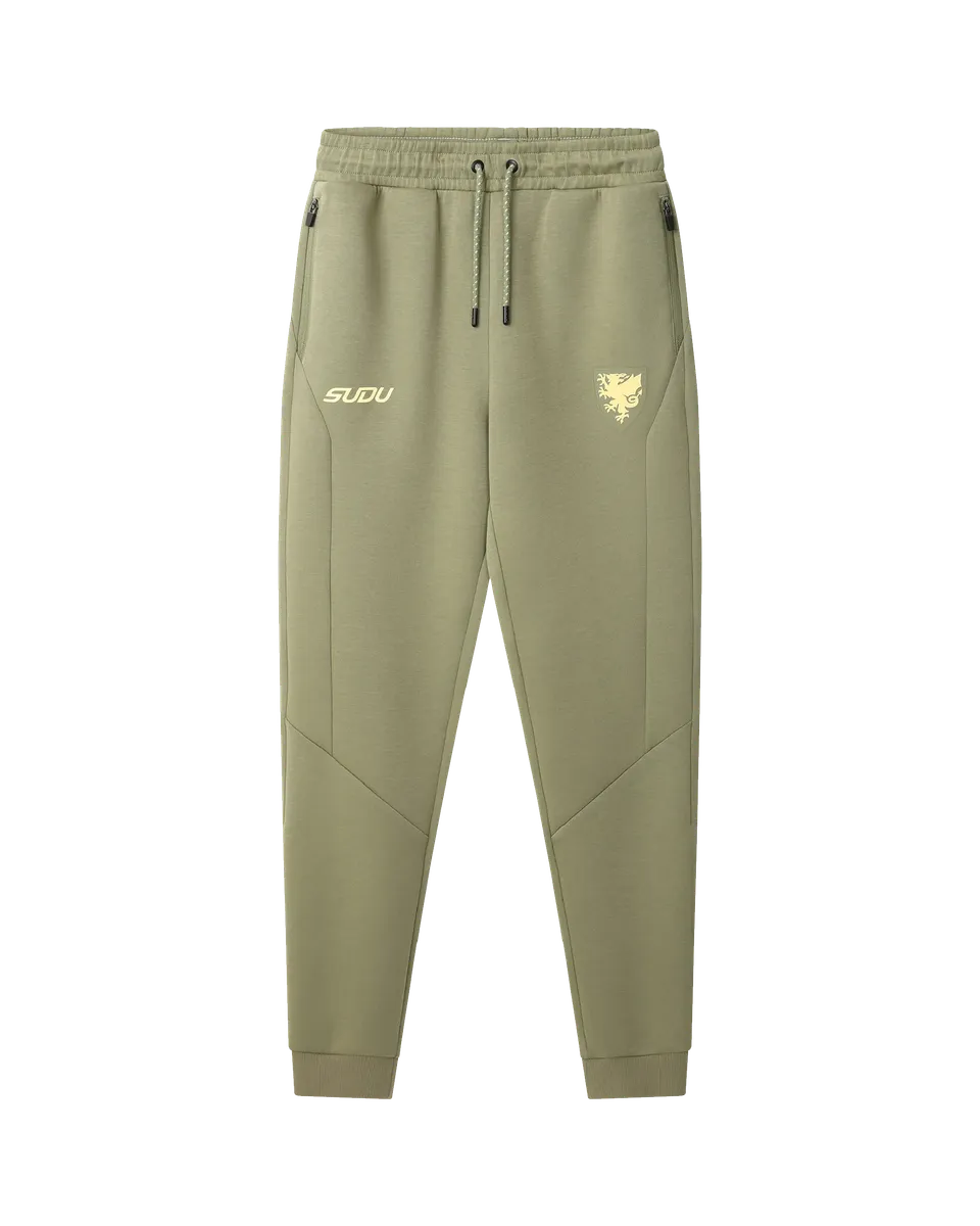 Wales Travel SUDU 2026-27 Players Away Pantaloni Tuta Verde Oliva