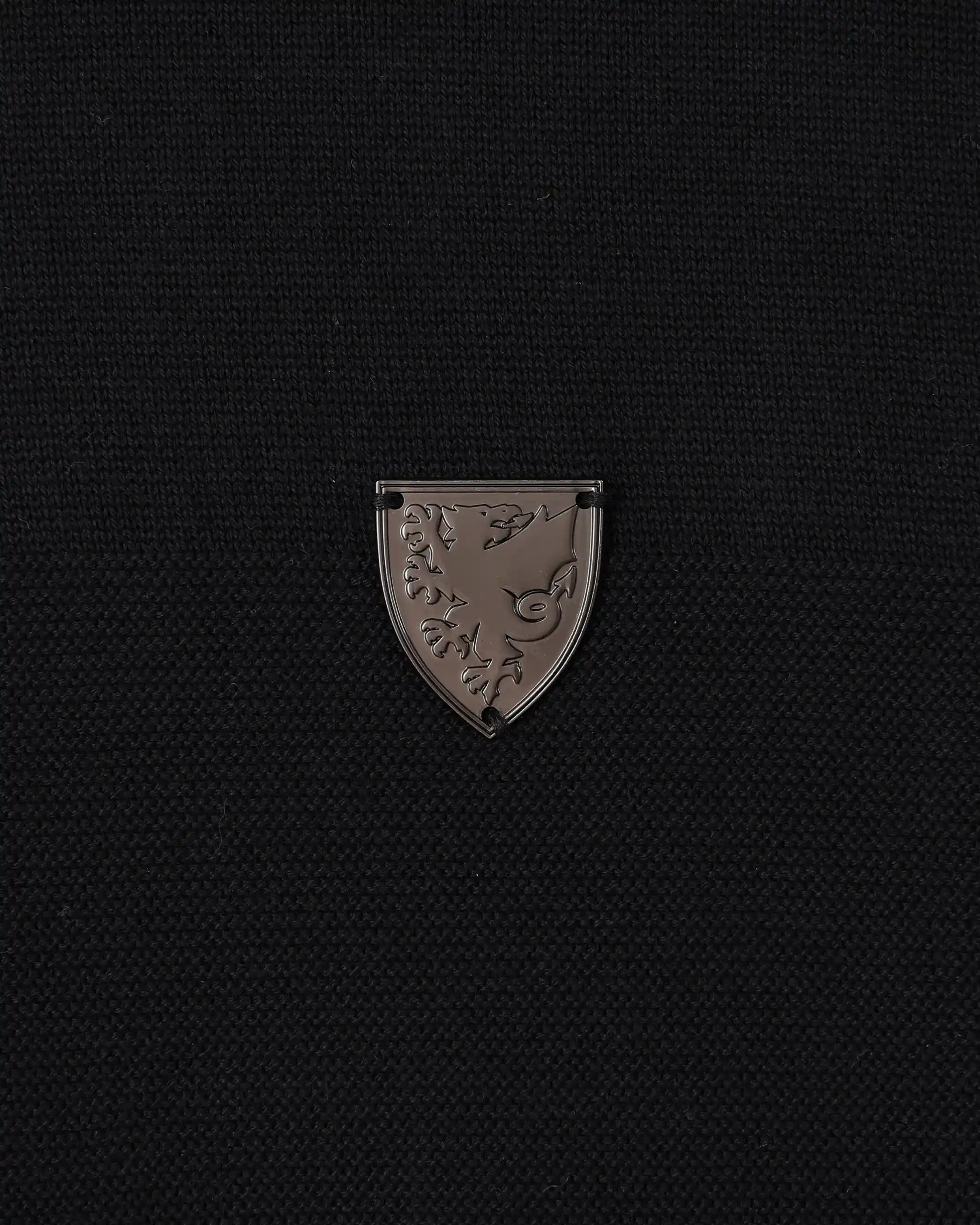 Wales Fanwear 1876 Knitted felpa 1/4 zip nera