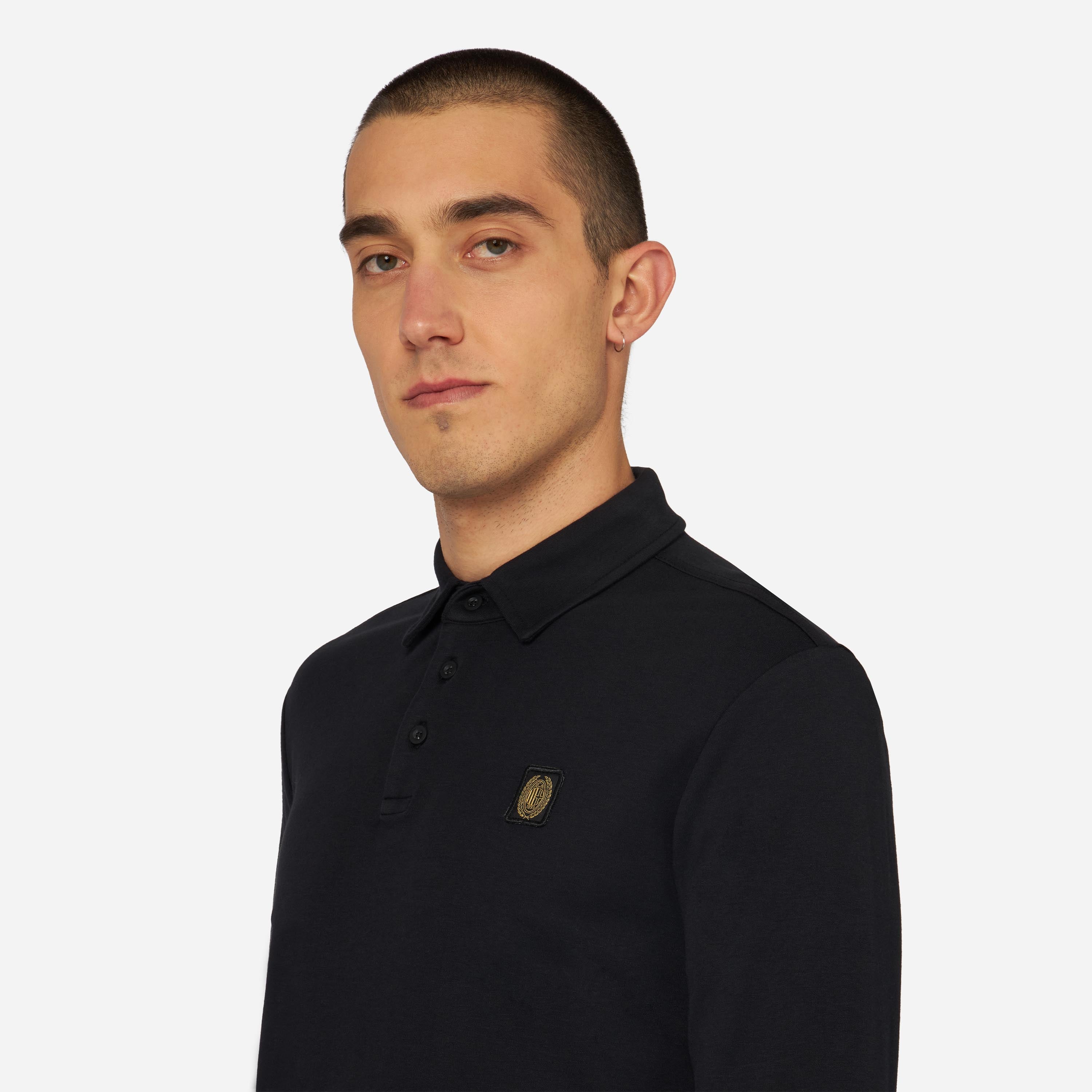 AC Milan Gold Essential polo uomo M manica lunga cotone