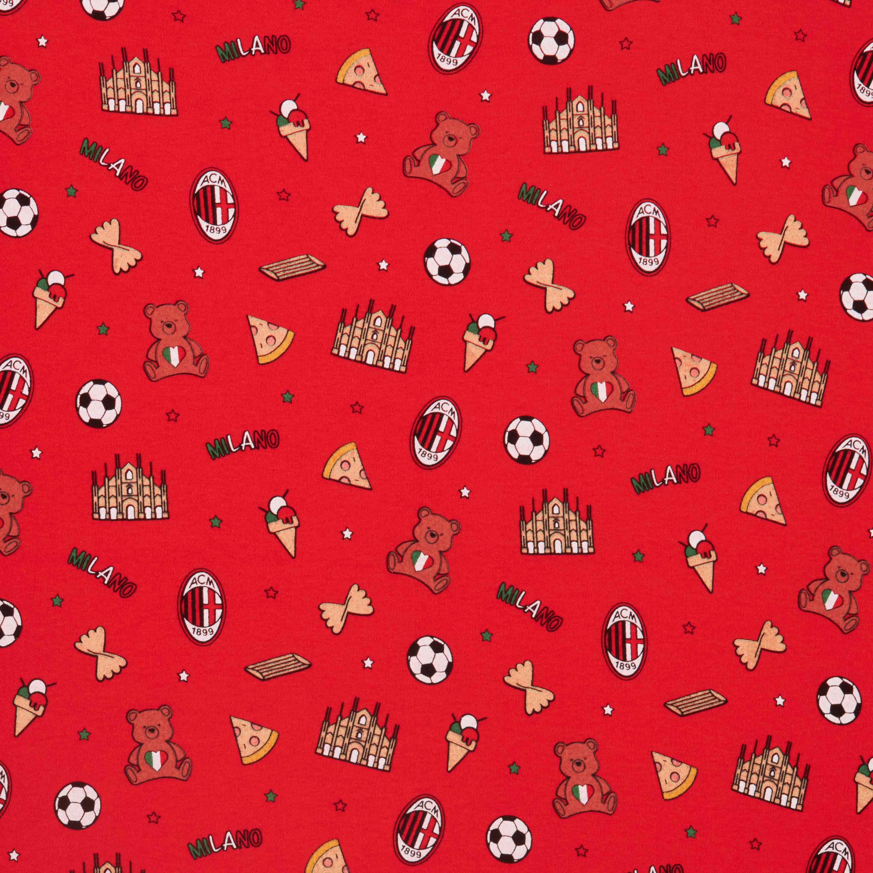 AC Milan Milanista coperta neonato cotone 81x75 cm