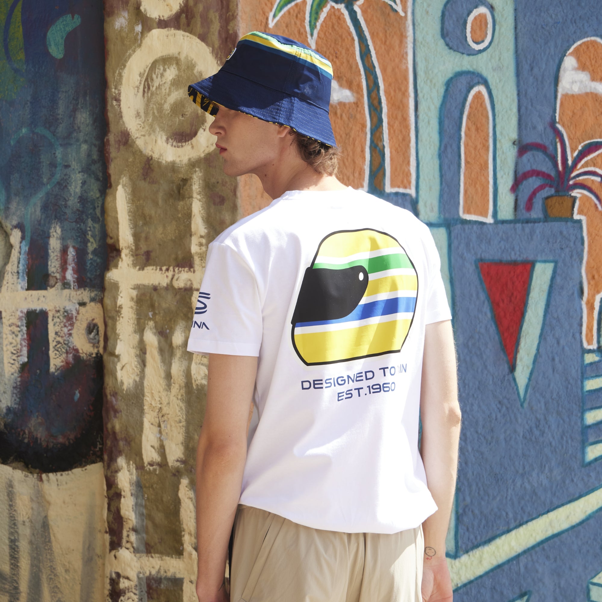 Senna Legacy Helmet Tee maglia cotone bianca
