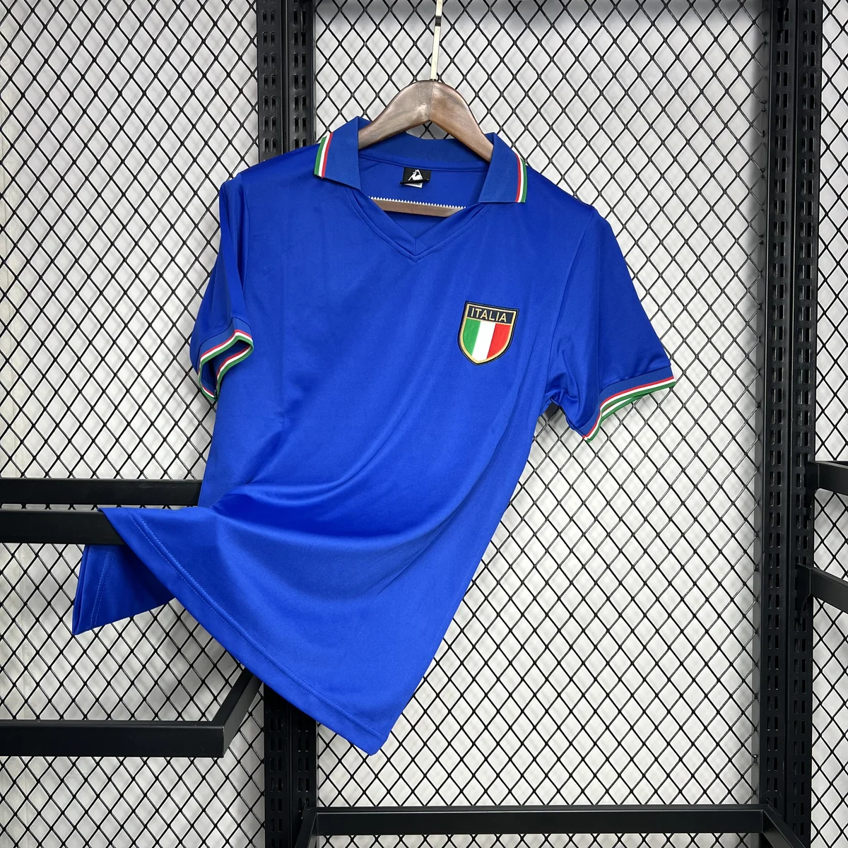 Italia 1982 Retro maglia calcio azzurra polo