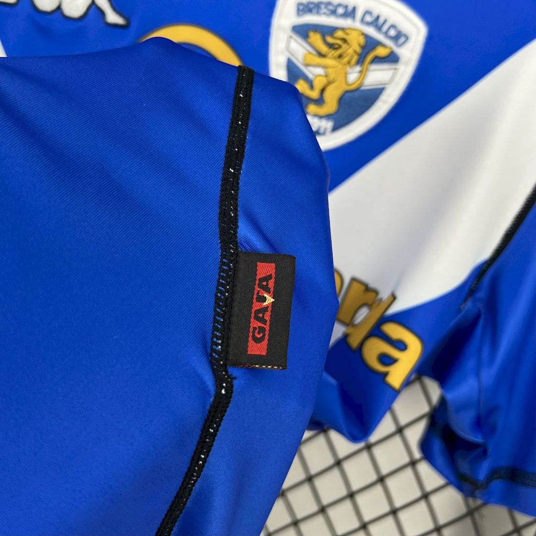 Brescia 2003/04 Retro Maglia Home Biancazzurra S-XXL