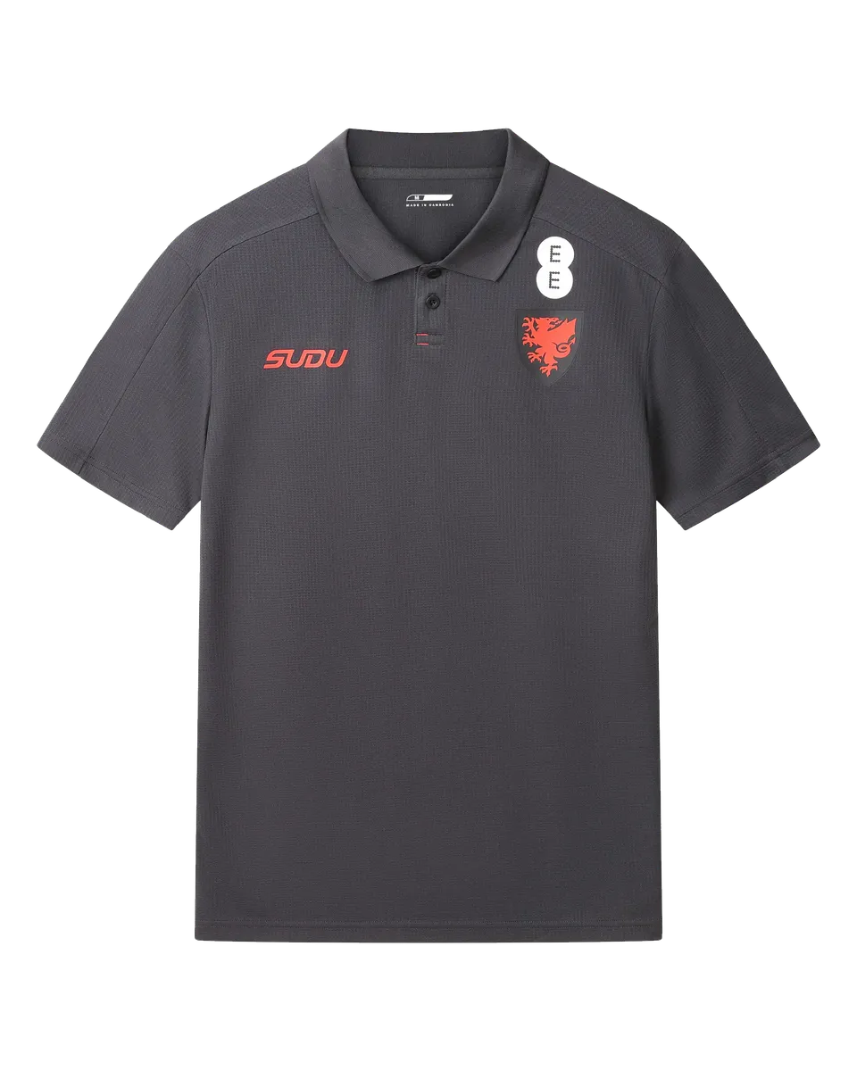 Wales SUDU 2026-28 Staff Travel Polo nera