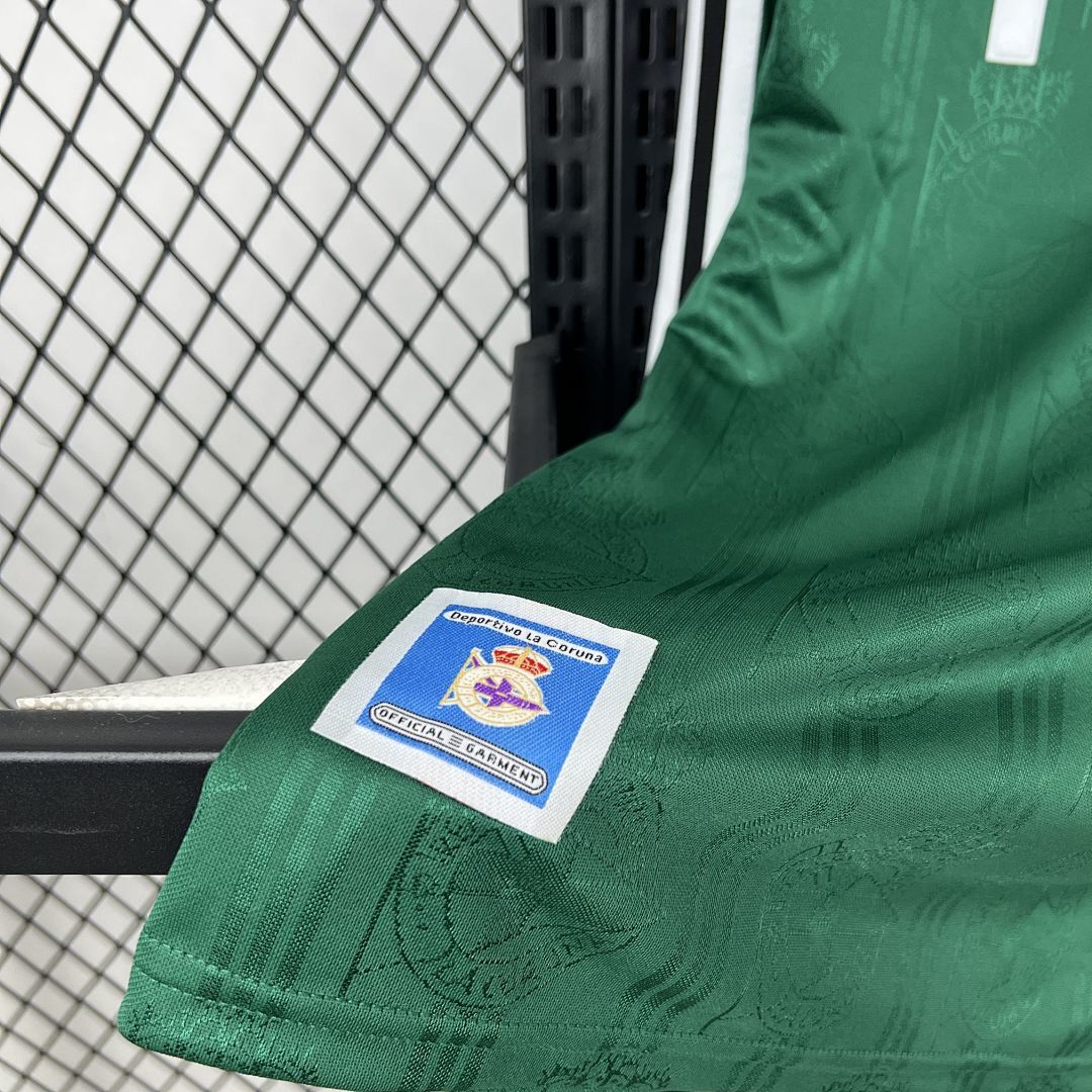 Deportivo La Coruña 1999/00 maglia manica lunga retro blu bianco