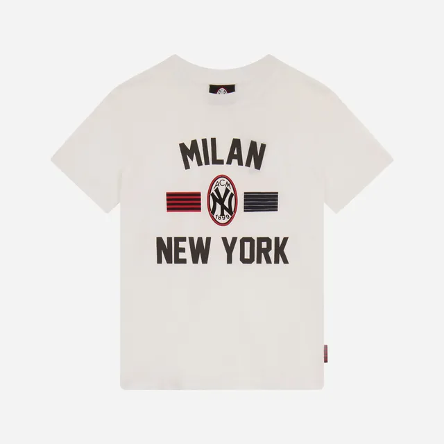 AC Milan x NY Yankees maglietta bambino 10 anni cotone loghi