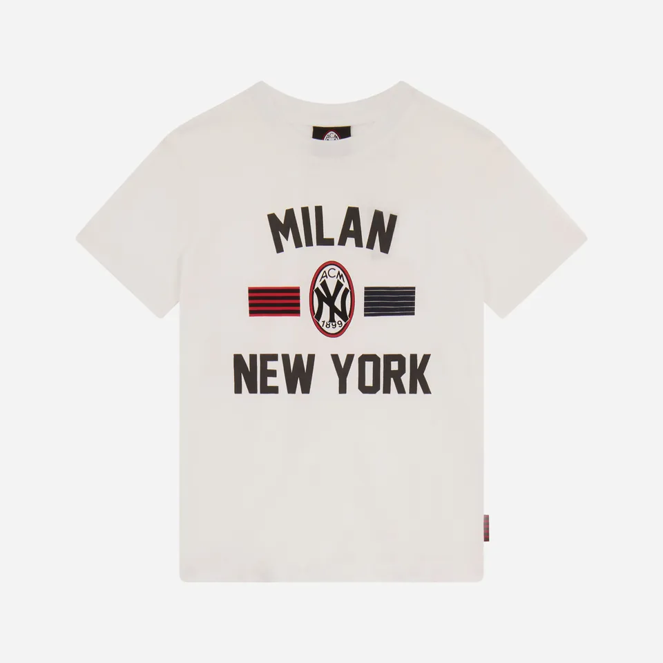 AC Milan x NY Yankees maglietta bambino 10 anni cotone loghi