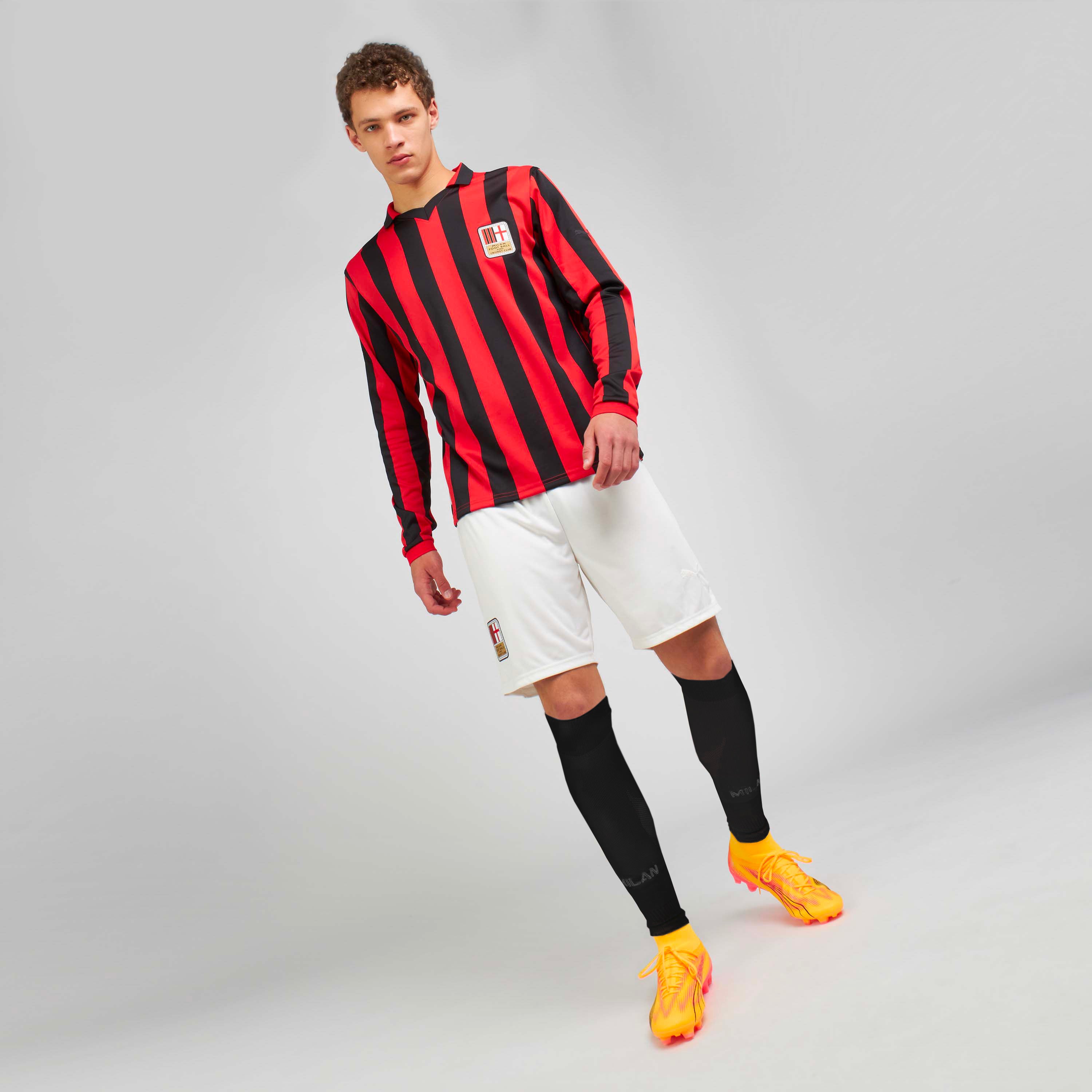 AC Milan Authentic 125° maglia retro uomo manica lunga slim