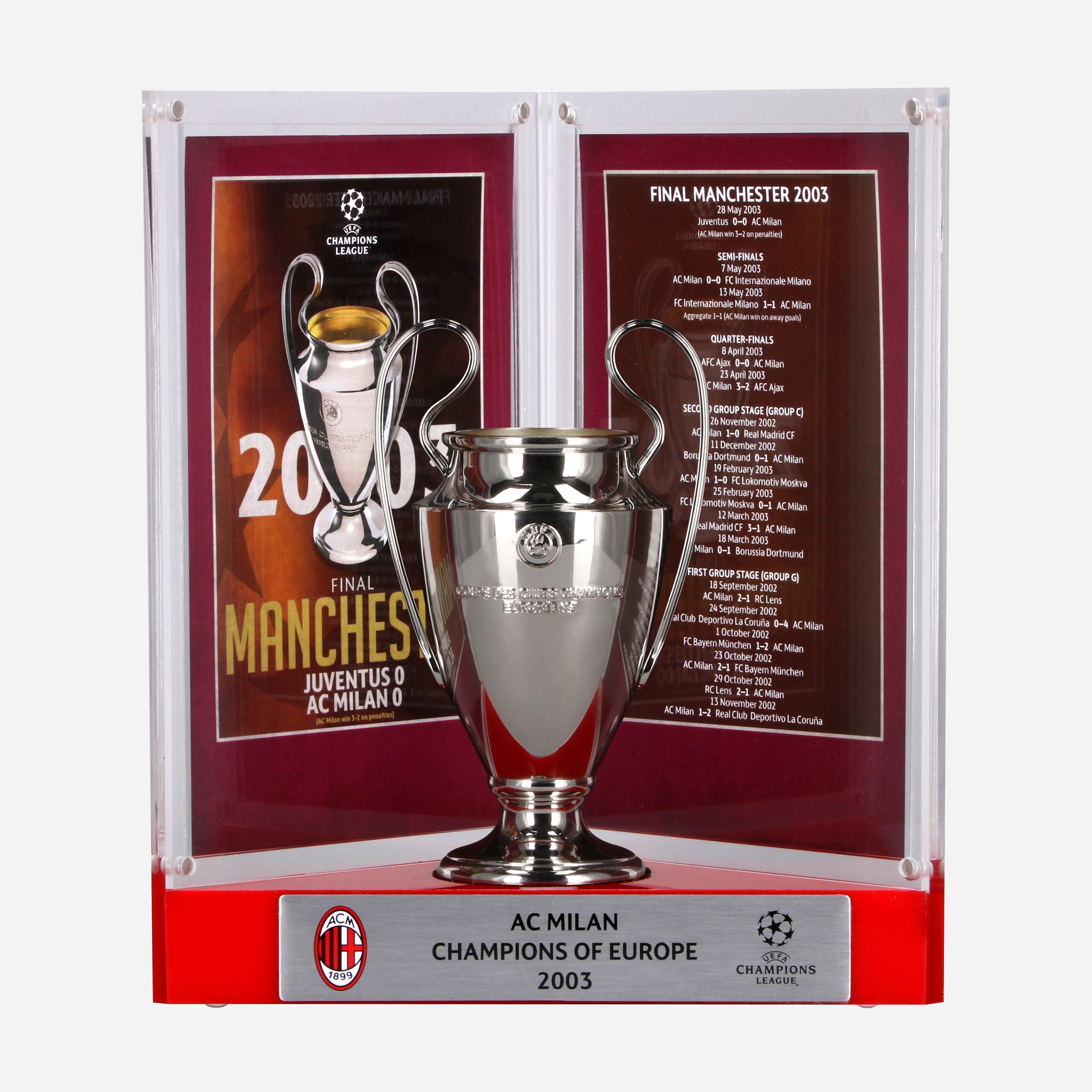 AC Milan Le Livre Ouvert locandina 150 mm 2003 souvenir