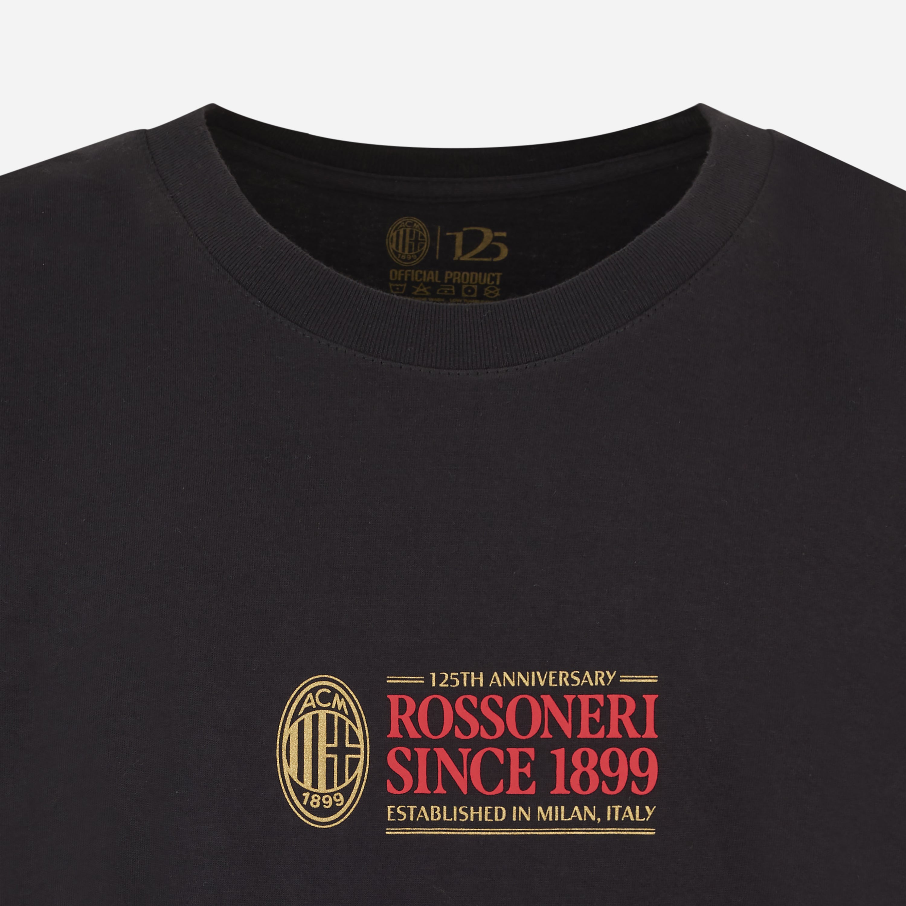 AC Milan Rossoneri Since 1899 t-shirt nera cotone