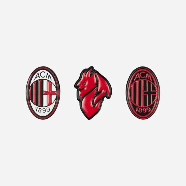 AC Milan set 3 spille metallo logo e Diavolo