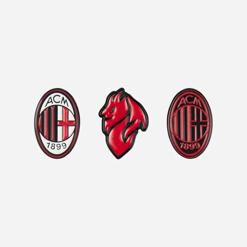 AC Milan set 3 spille metallo logo e Diavolo