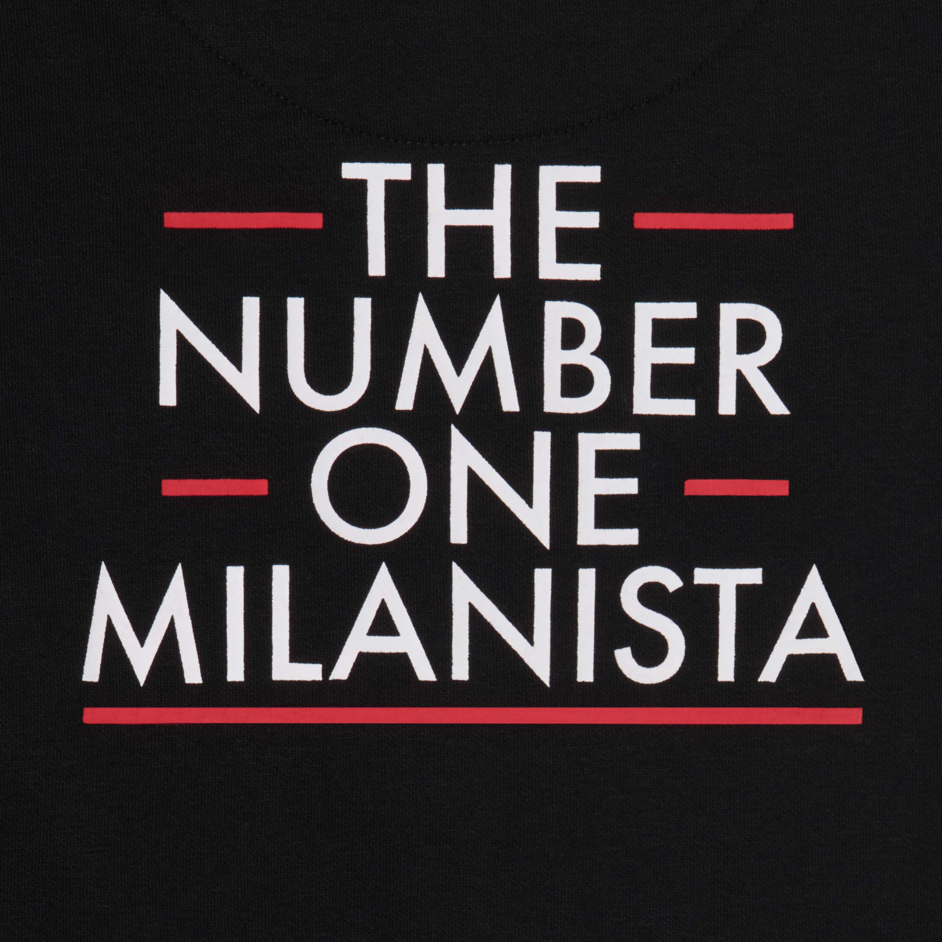 AC Milan Milanista felpa bambino nera con cappuccio
