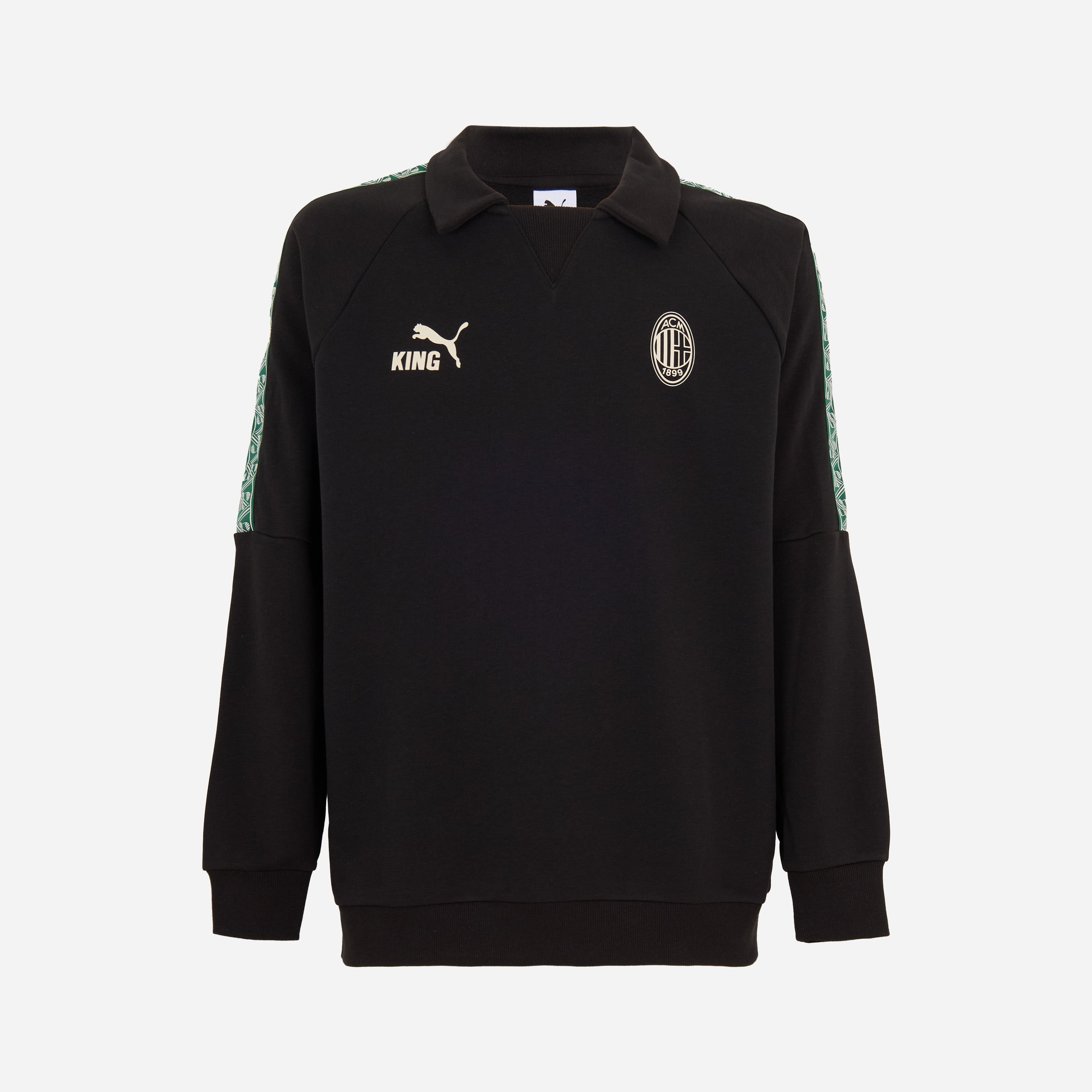 AC Milan King Collection Felpa Nera Uomo L Cotone