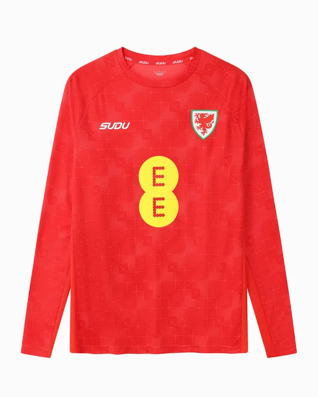 Wales Training SUDU 2026-28 maglia manica lunga rossa